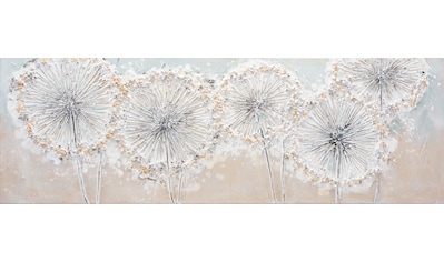 Ölgemälde »Pusteblumen«, Blumen, (1 St.), jedes Bild ein Unikat, BxH: 120x40 cm