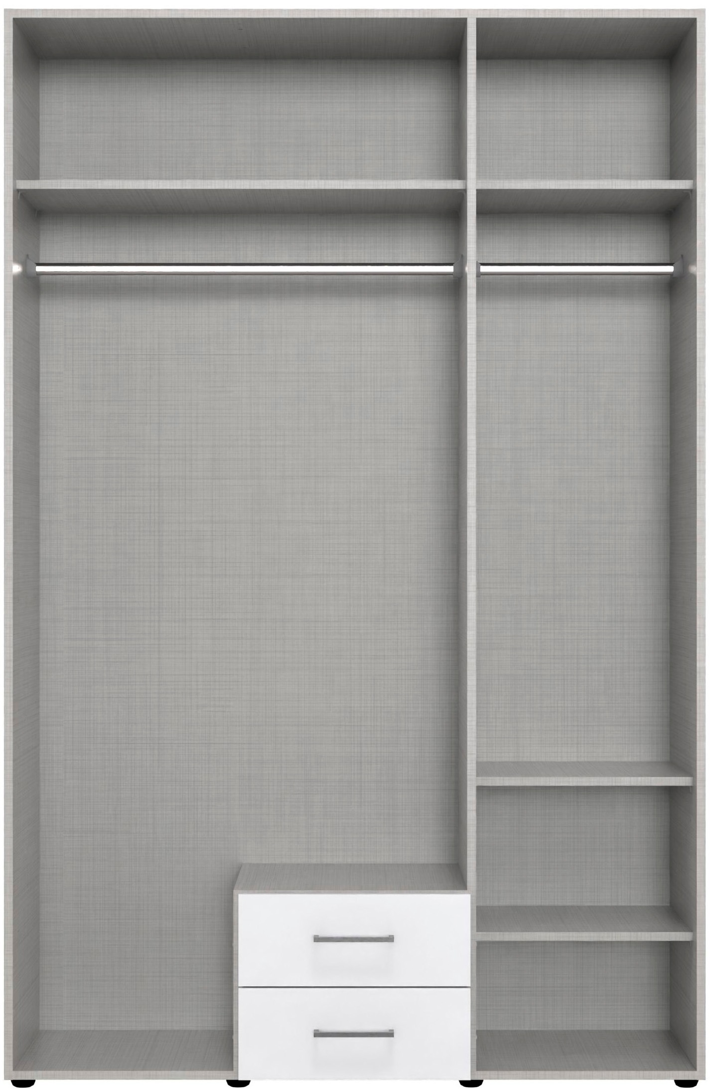 Thumbnail - Wimex Drehtürenschrank "Mugano" mit langen oder kurzen Griffen aus Metall, wahlweise mit oder ohne Spiegel, mit Schublad...