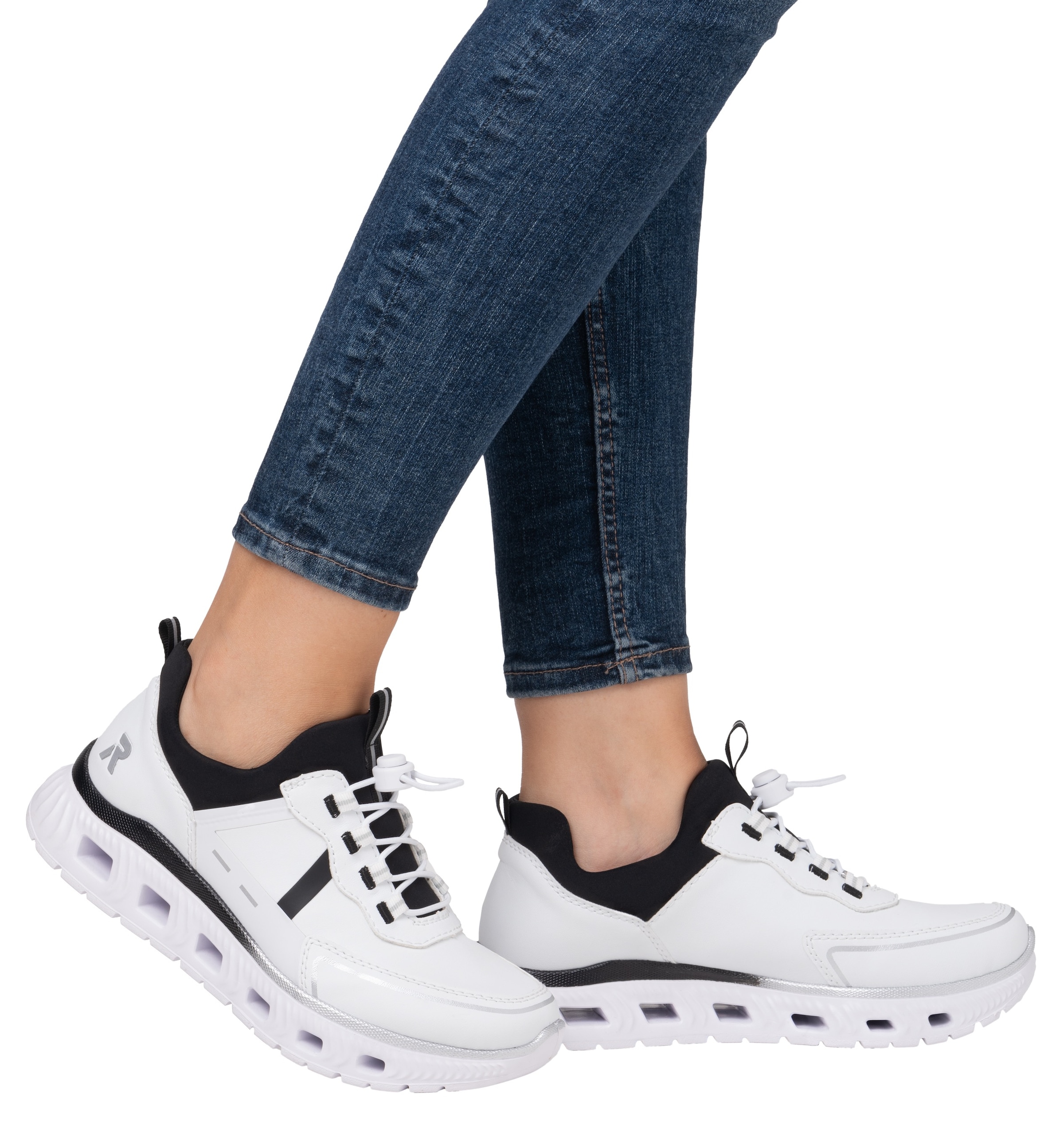 RIEKER Sport Slip-On Sneaker »Edina«, Chunky Slipper, Freizeitschuh in veganer Verarbeitung