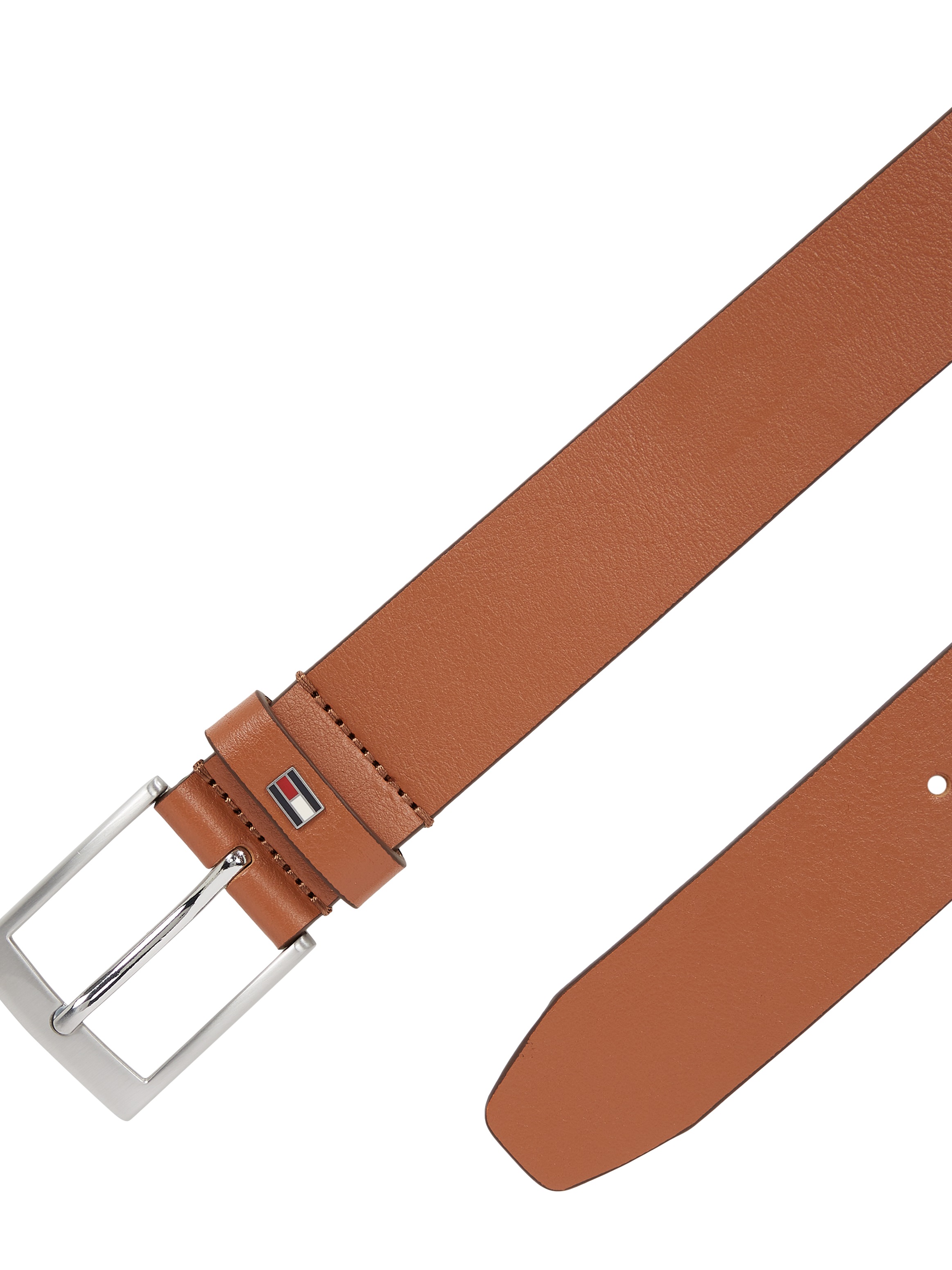 Tommy Hilfiger Ledergürtel »ADAN 3.5 EXT«, Metalllogopatch, Einfachdornschnalle