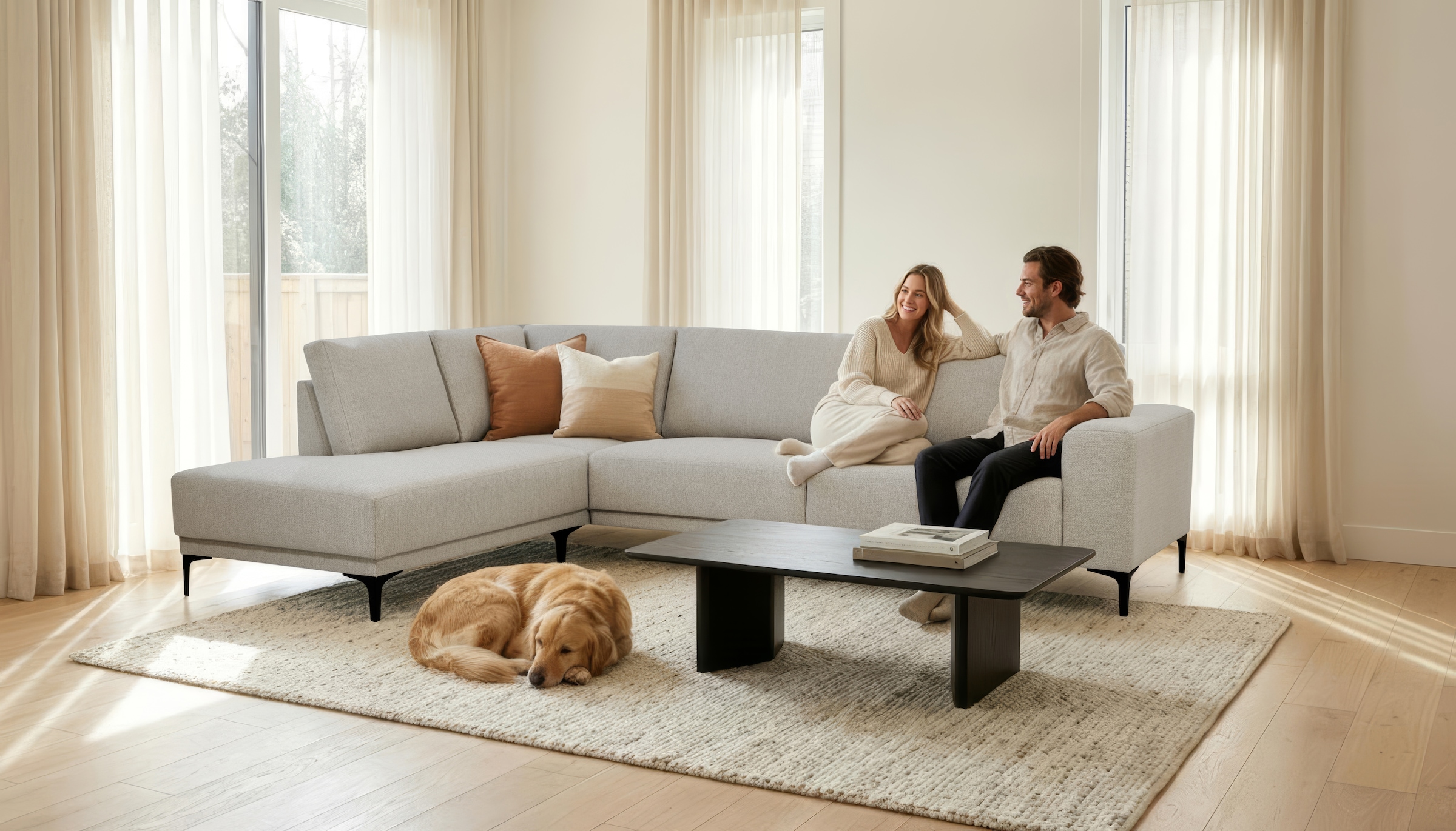 OTTO home Ecksofa "Xander, L-Form," Breite 289 cm, Webstoff, Soft-Touch Che günstig online kaufen