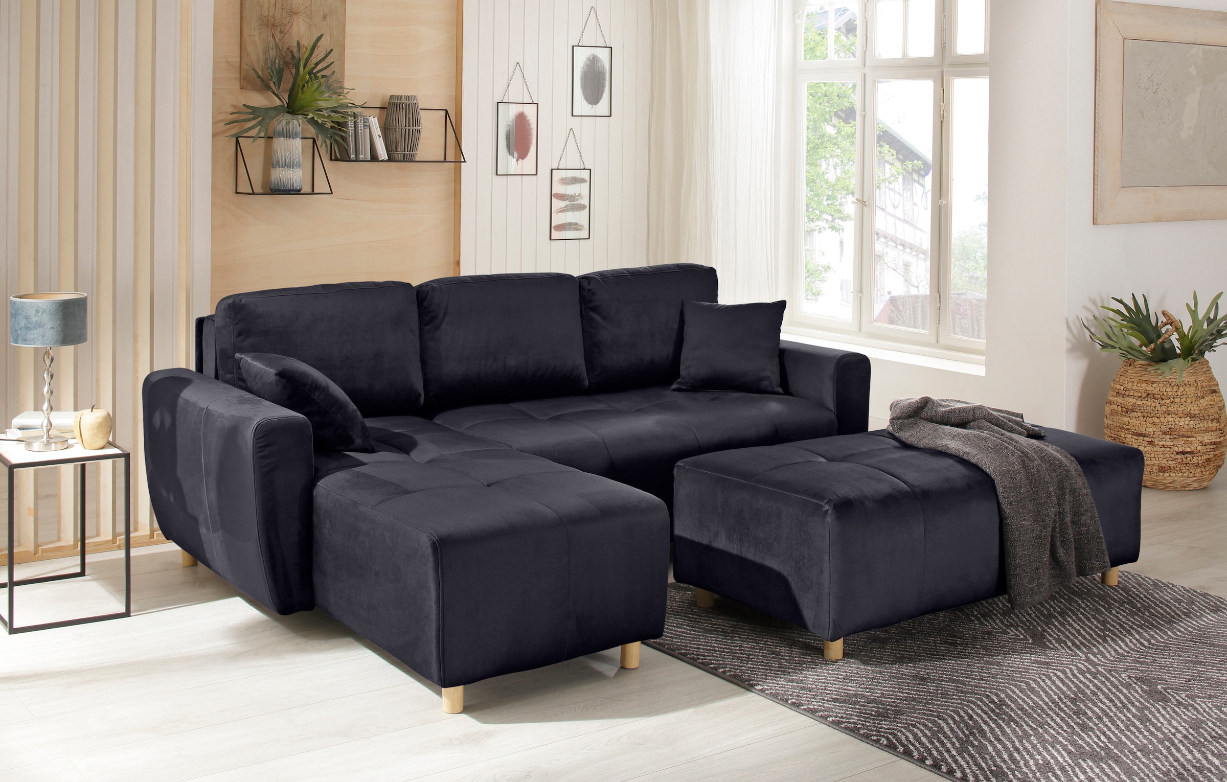 Home affaire Ecksofa »Scania L-Form«, wahlweise mit Bettfunktion und Bettkasten