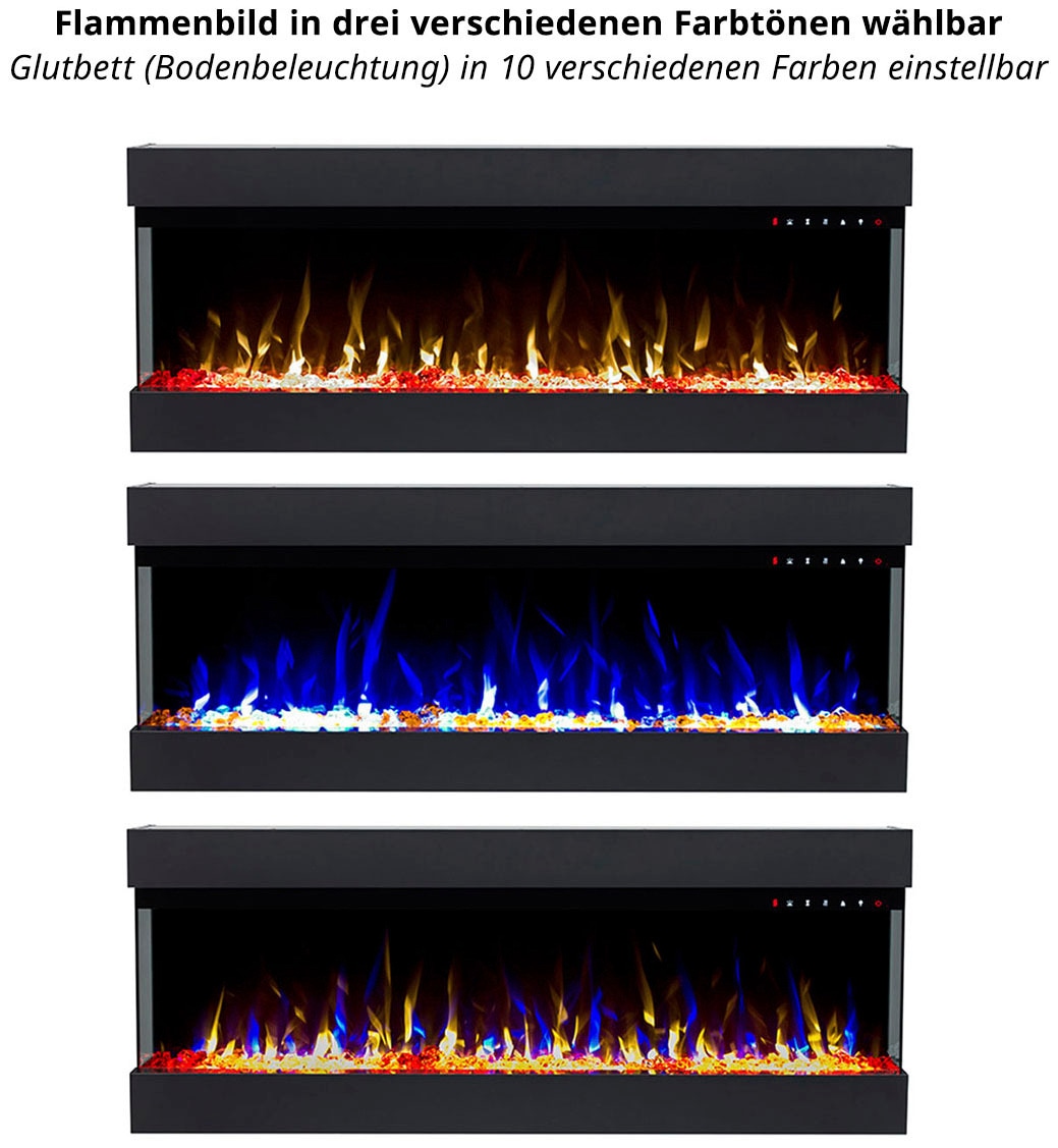GLOW FIRE Elektrokamin »»Edge Insert 36 LED««, mit Heizfunktion bis 1600W, Fernbedienung & Abschaltautomatik