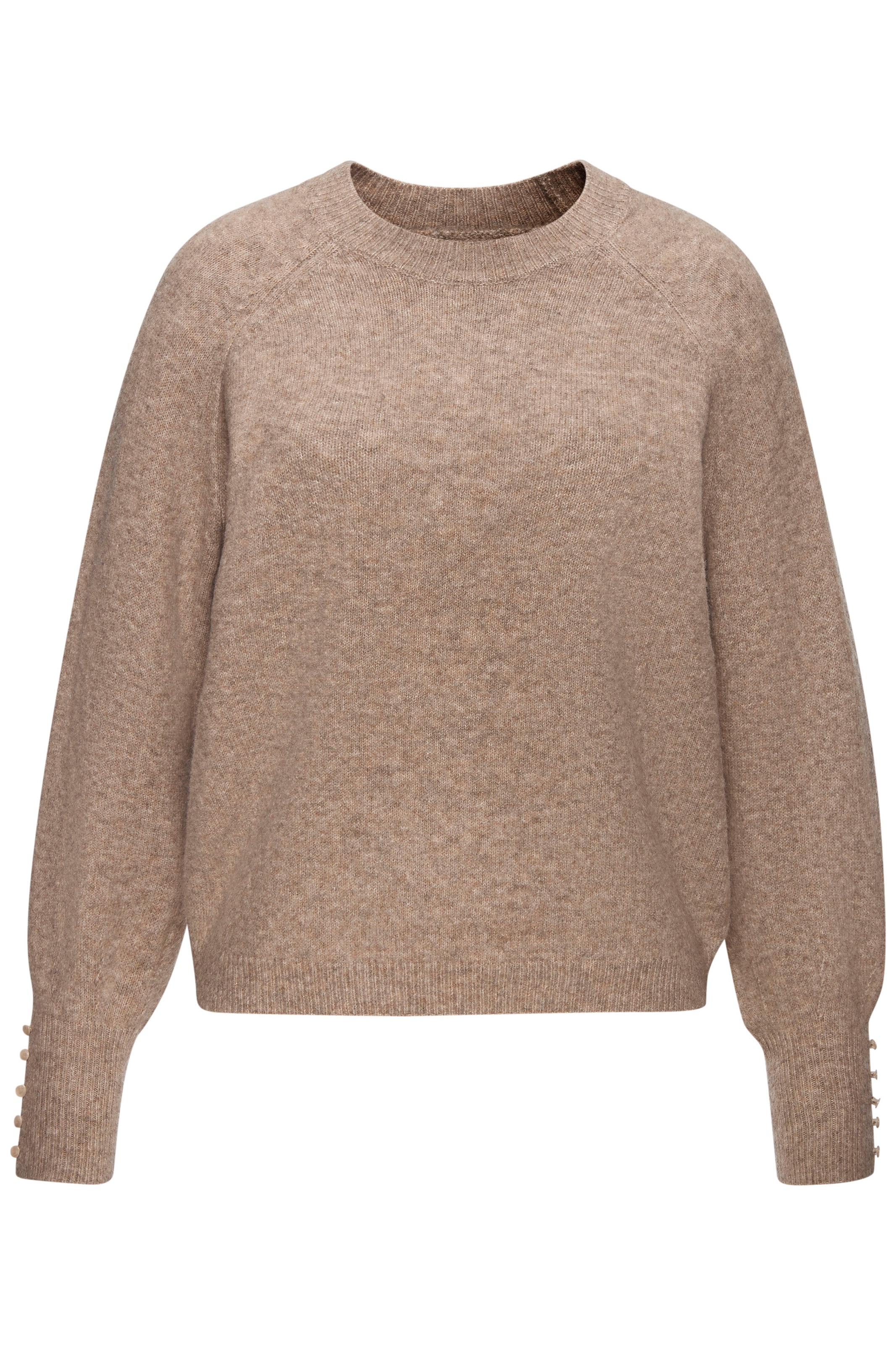 LASCANA Rundhalspullover mit Zierknöpfen, Winterpullover, kuscheliges Basic günstig online kaufen