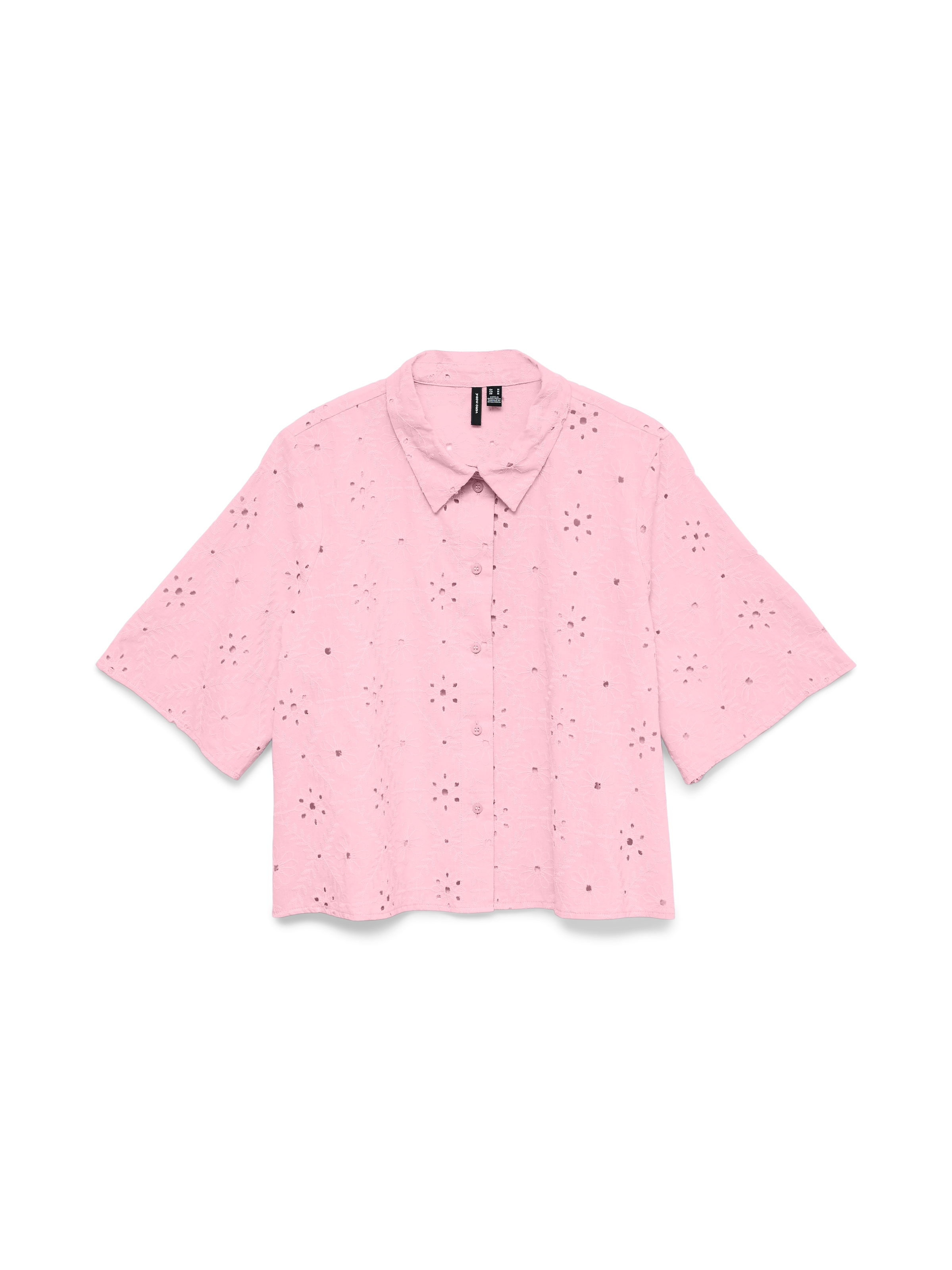 Vero Moda Kurzarmbluse »VMELIZA SHORT 2/4 SLEEVE SHIRT WVN NOOS« Baumwolle