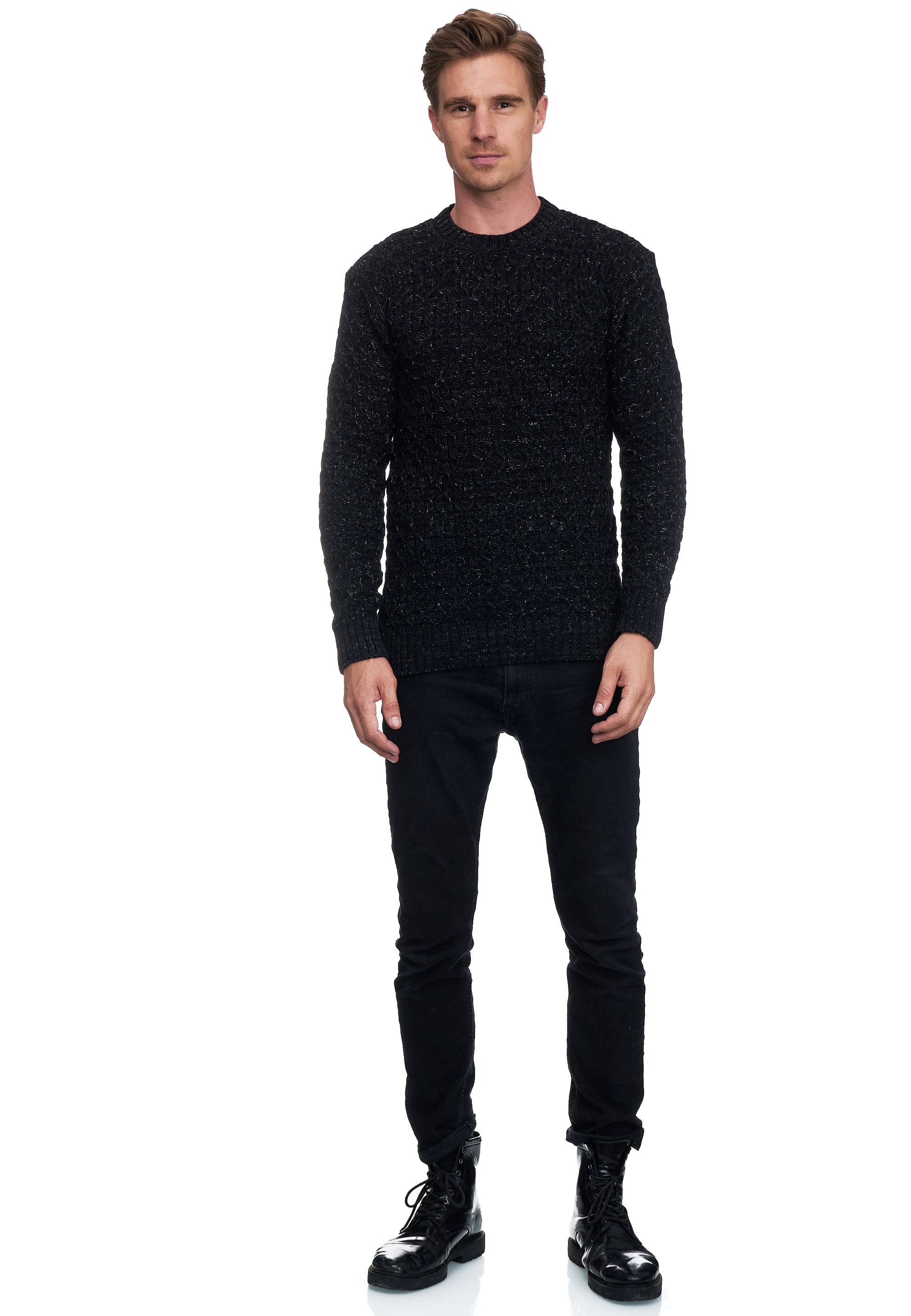 Rusty Neal Strickpullover, mit elegantem Rundhalsausschnitt