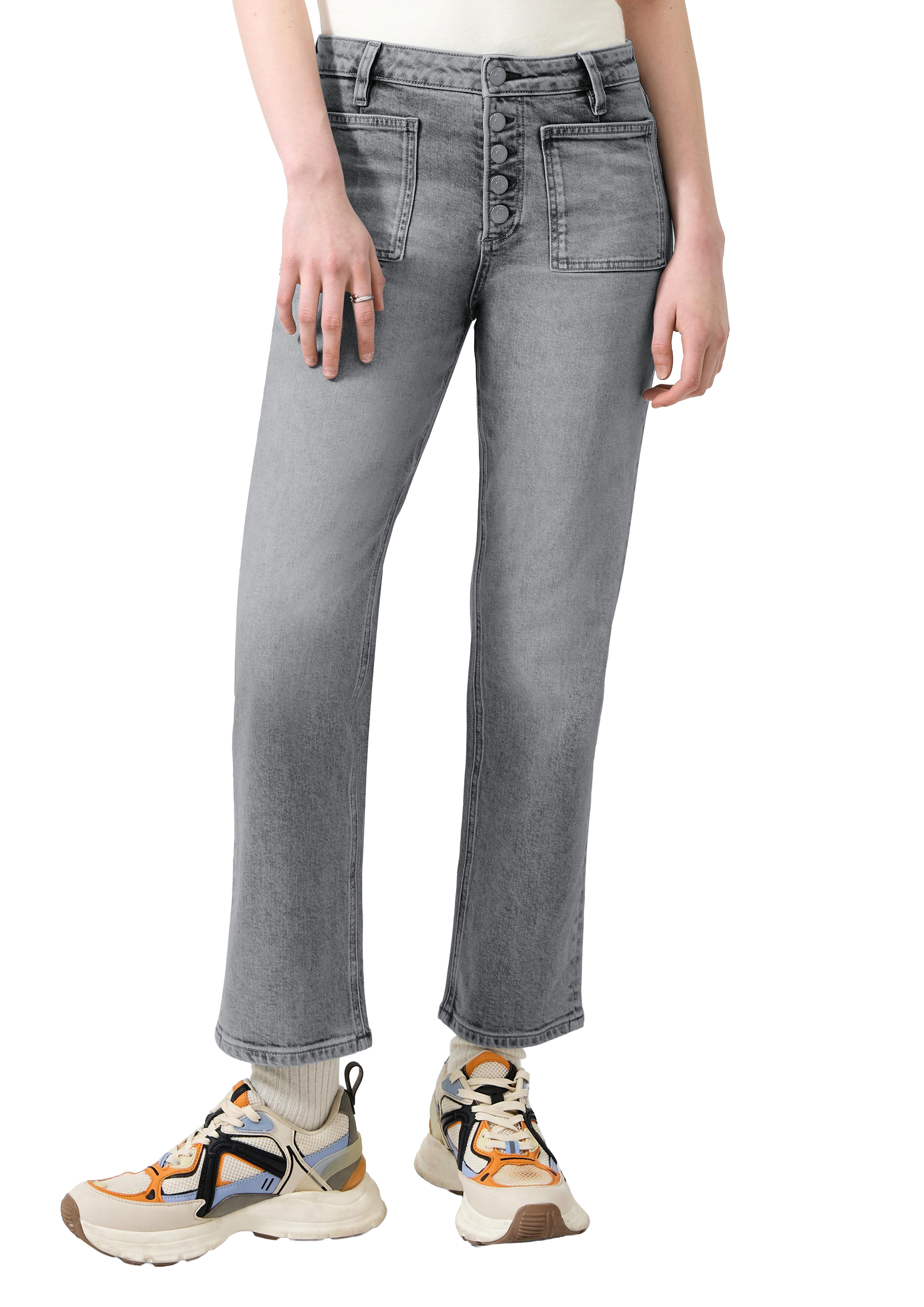 QS Bootcut-Jeans mit Stretch und aufgesetzten Taschen