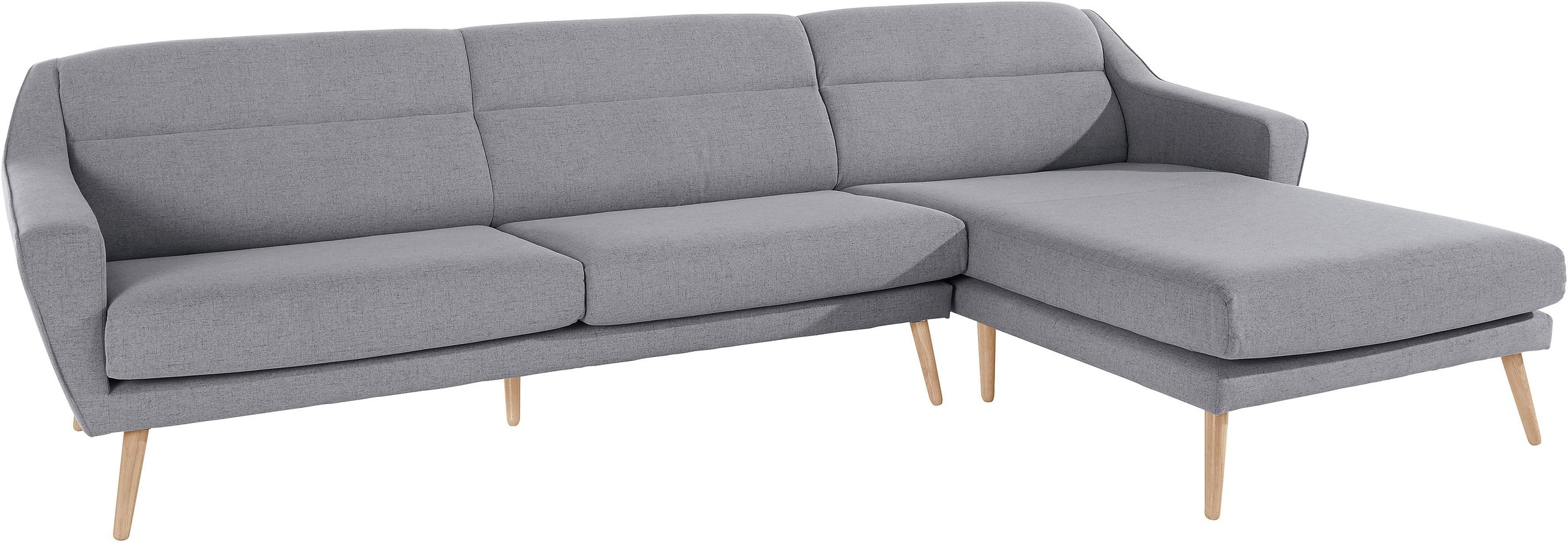 OTTO home Ecksofa "Bille L-Form" mit Naht im Rückenkissen und Beinen aus Ei günstig online kaufen