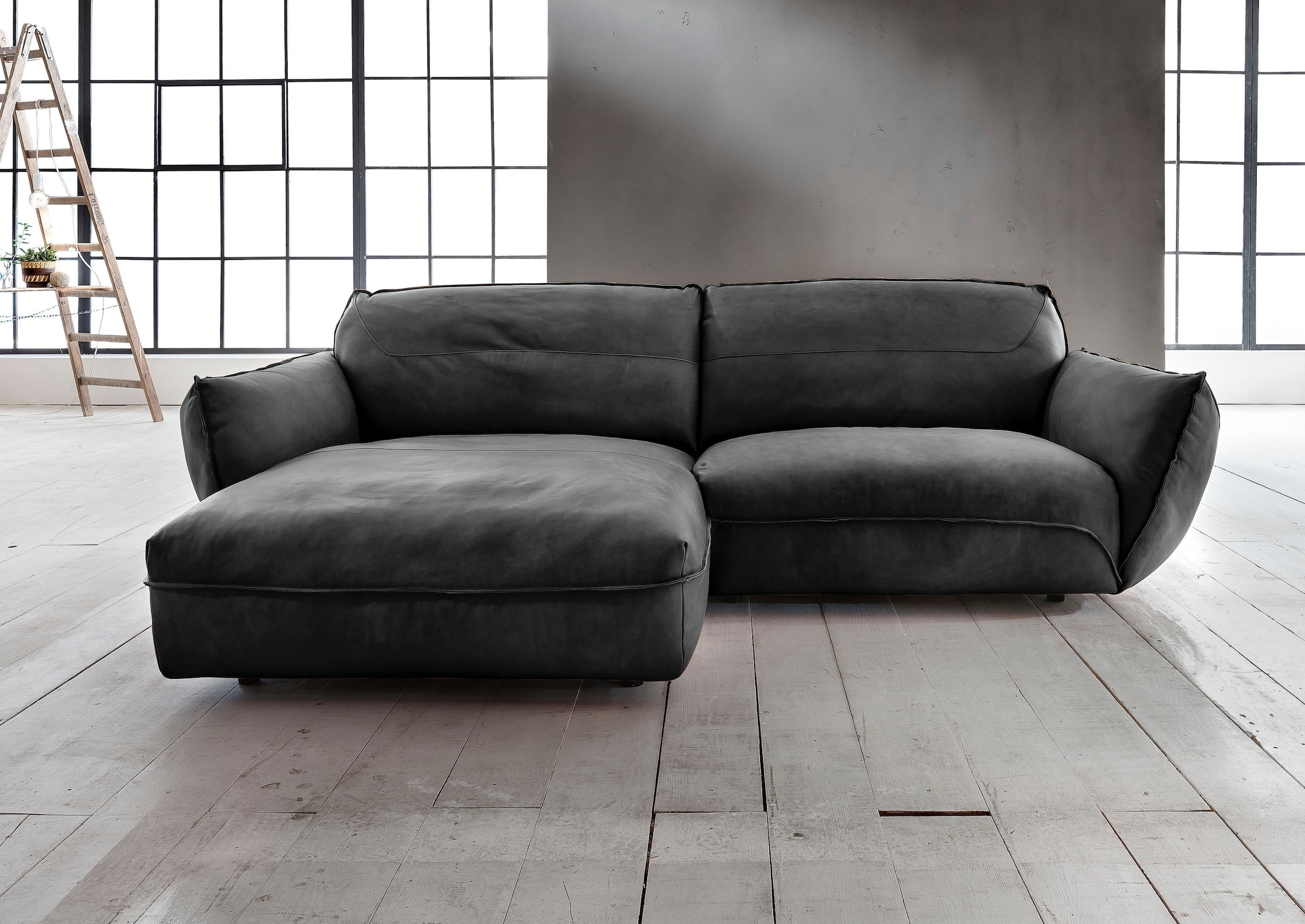 BETYPE Ecksofa "Be Type Be Chilled, Mega Sofa, Bezug: hochwertiges Anilinle günstig online kaufen