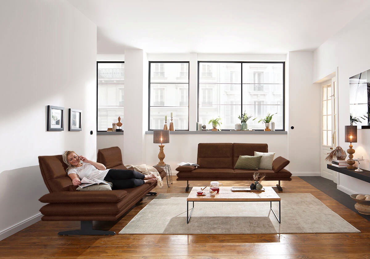 W.SCHILLIG 2,5-Sitzer »broadway, Designsofa mit tollem Sitzkomfort«, Sitztiefenverstellung, Kopfteil- & Seitenteilverstellung, Breite 216cm