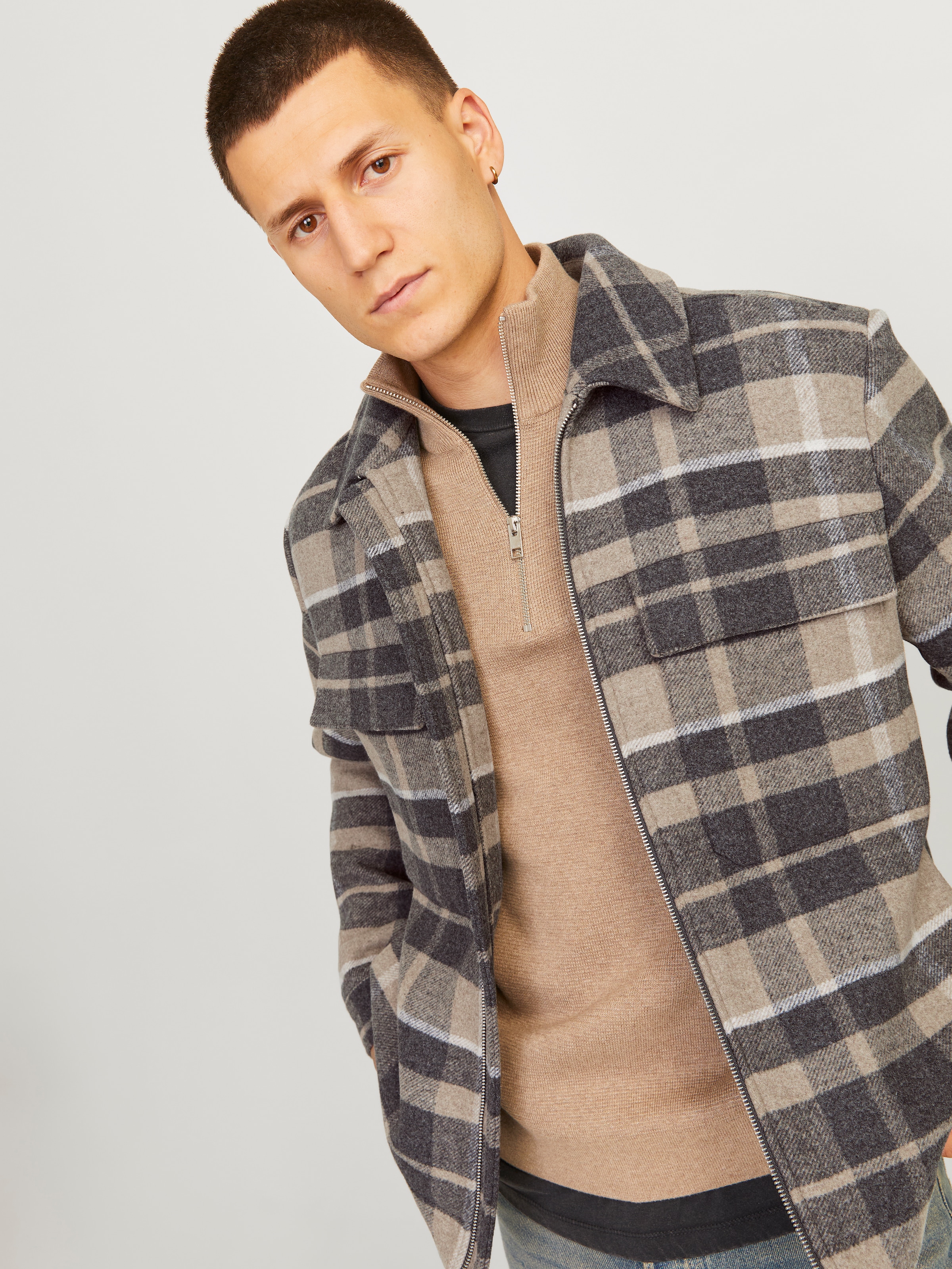 Jack & Jones Wolljacke »JPRCCRUSSEL WOOL BLEND JACKET SN«, ohne Kapuze
