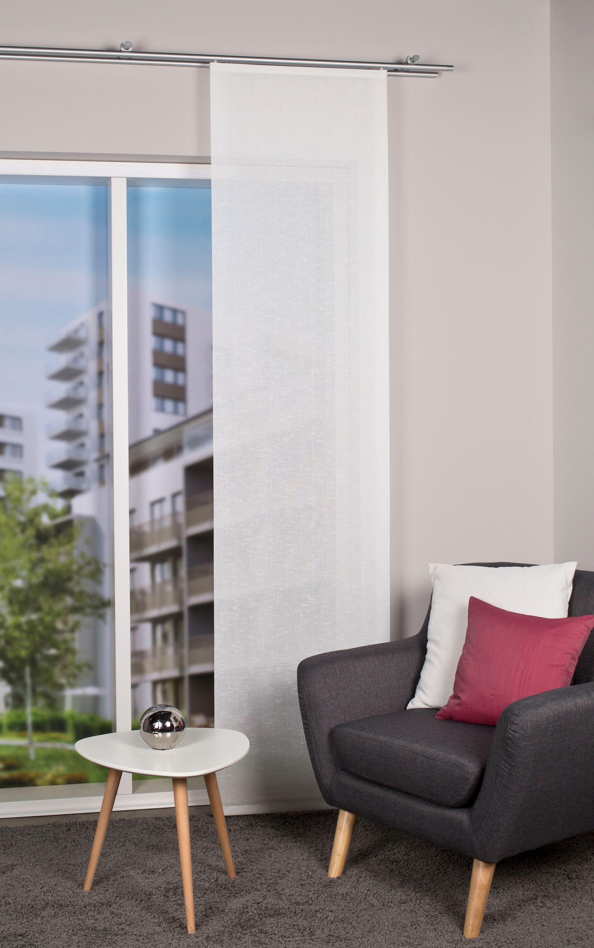 HOME WOHNIDEEN "BALTO" Paneelwagen 1 Stk. tlg. HxB: 245x60, Struktur Schieb günstig online kaufen