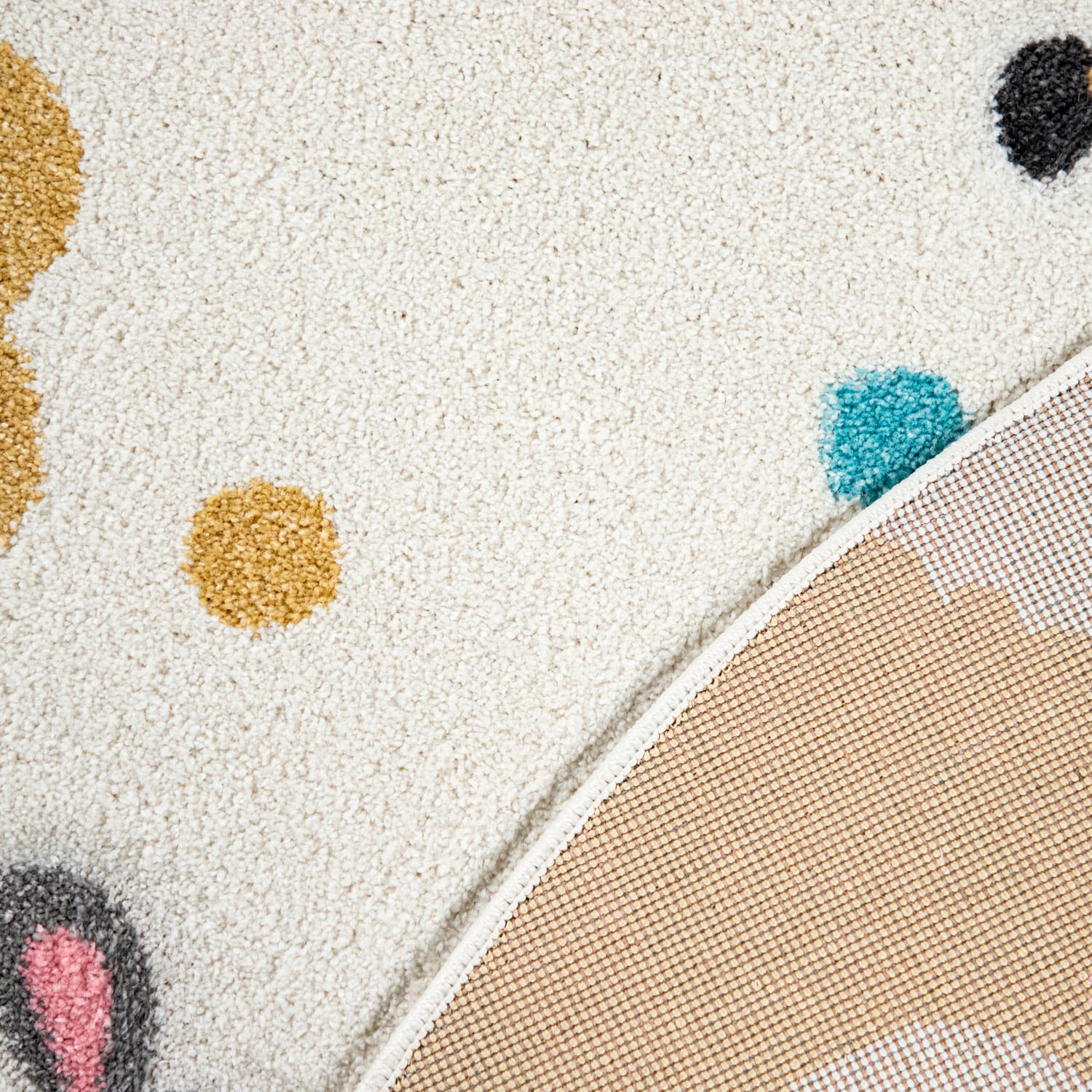 Paco Home Kinderteppich »Fino 331«, rund, 16 mm Höhe, 3D-Design, niedliches Tier Motiv, Pastell-Farben, Kinderzimmer