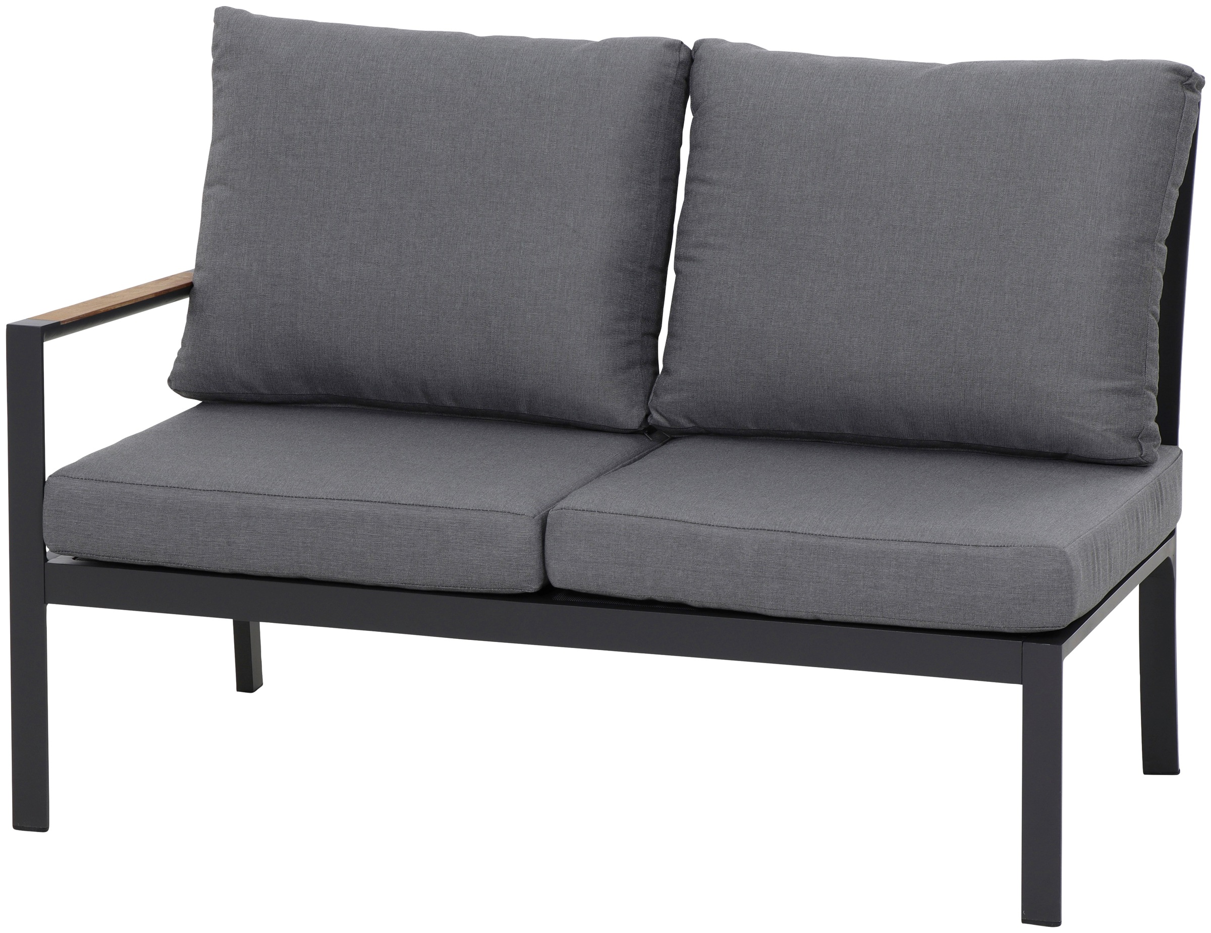 Siena Garden Gartenbank "Londra", 2er Bank, rechts, Aluminuim-Teakholz günstig online kaufen