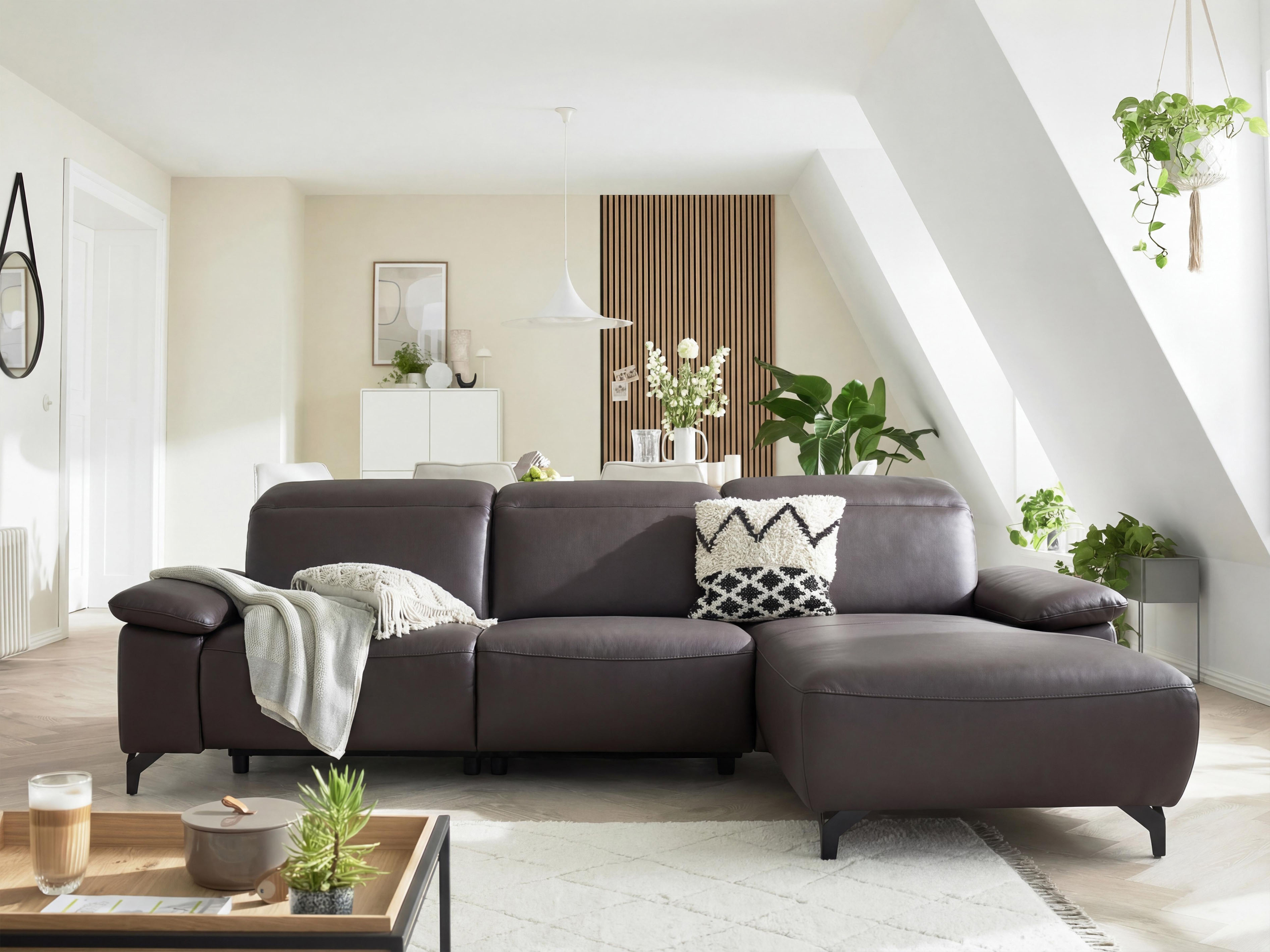 Musterring Ecksofa "MR370 mit/ohne Relaxfunktion, verschiedene Unterfederungen zur Auswahl" Farbe, Material, Sitzkomfort und Funktion wählbar, Maße 280 x 180 cm