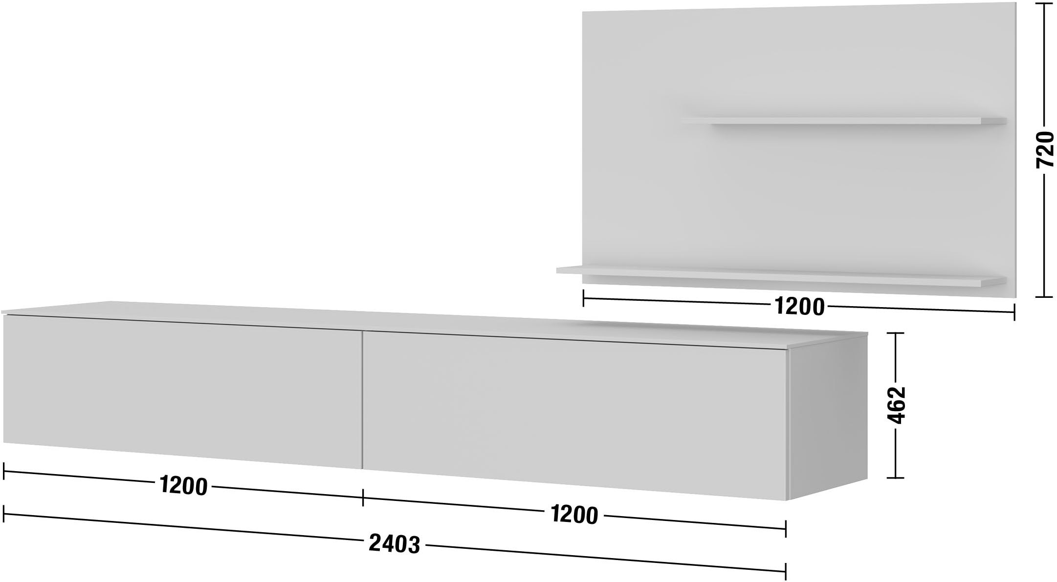 nobilia® Wohnzimmer-Set »Avala, variabel montierbar«