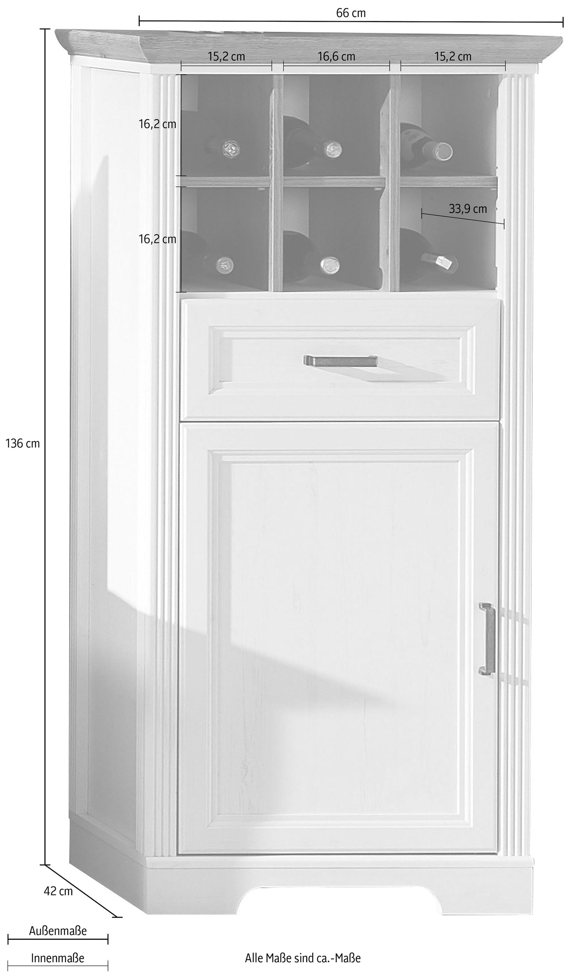 Innostyle Stauraumschrank »Jasmin«, mit Weinregal