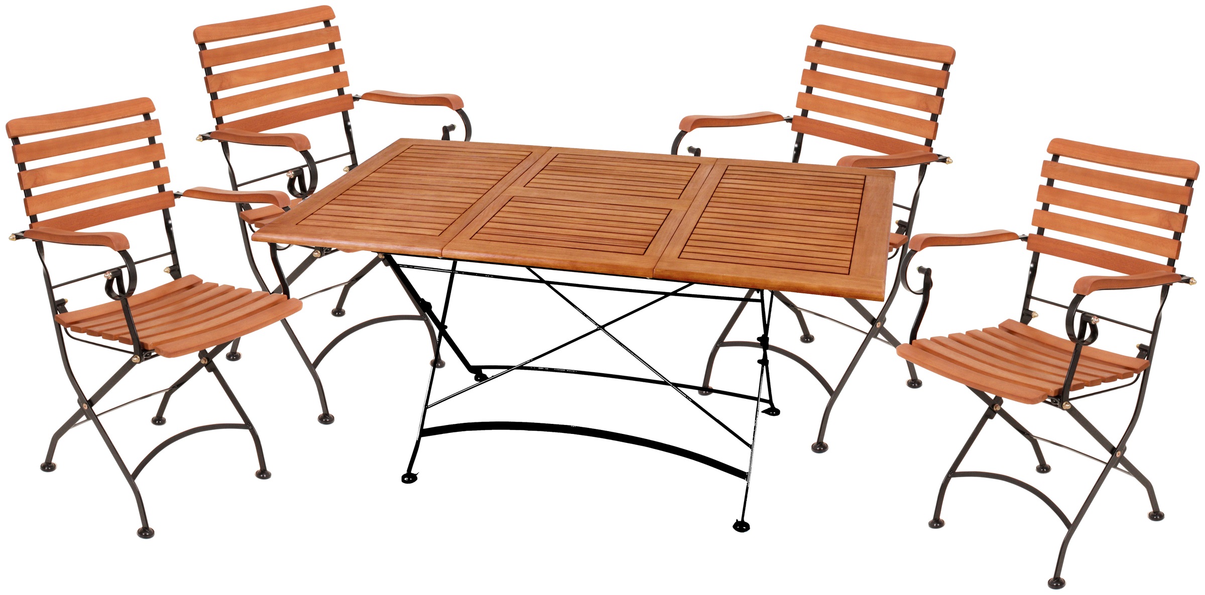 Garden Pleasure Garten-Essgruppe "WIEN" 5 Stk. tlg. mit ausziehbarem Tisch günstig online kaufen