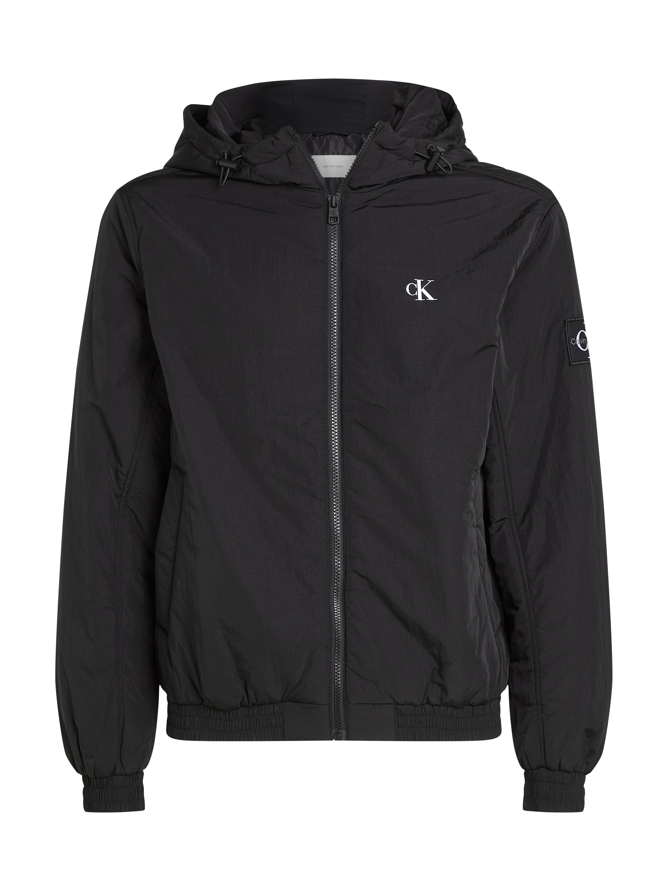 Calvin Klein Jeans Outdoorjacke »PADDED HOODED HARRINGTON«, mit Kapuze, mit Logoprägung