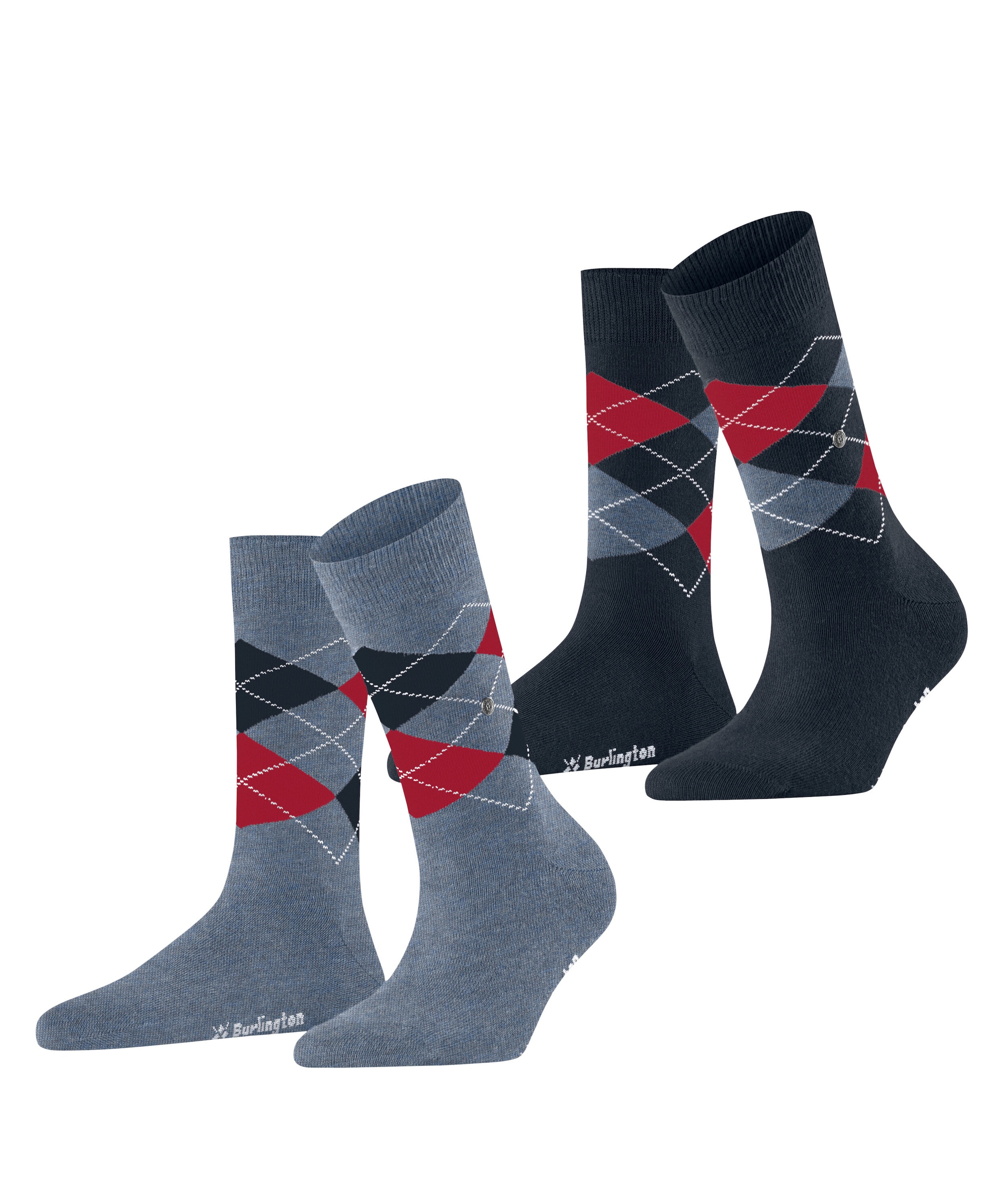 Burlington Socken "Everyday Argyle 2er-Pack" 2er Pack, atmungsaktiv günstig online kaufen