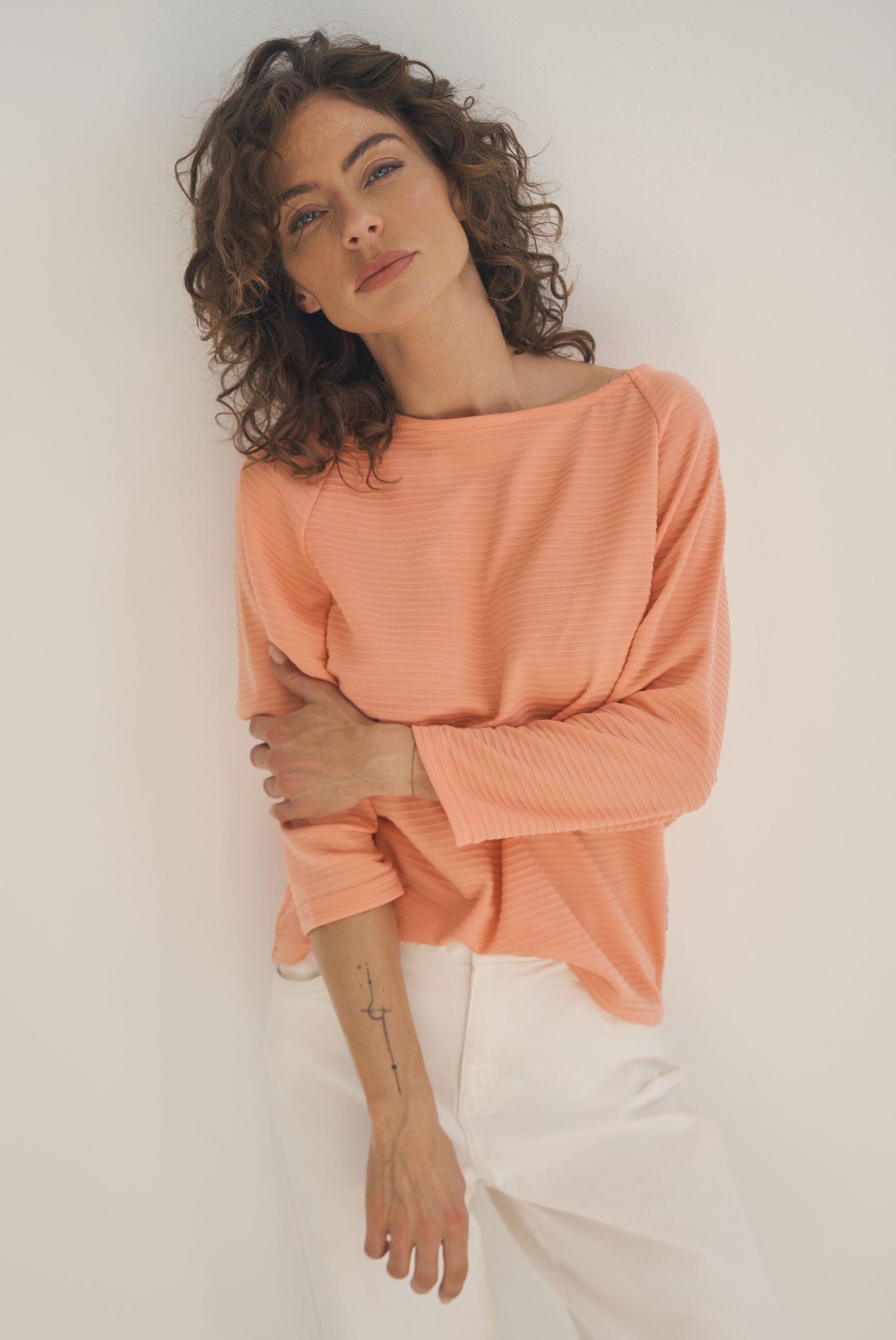 SENSES.THE LABEL Sweater, mit verkürzten Ärmeln günstig online kaufen