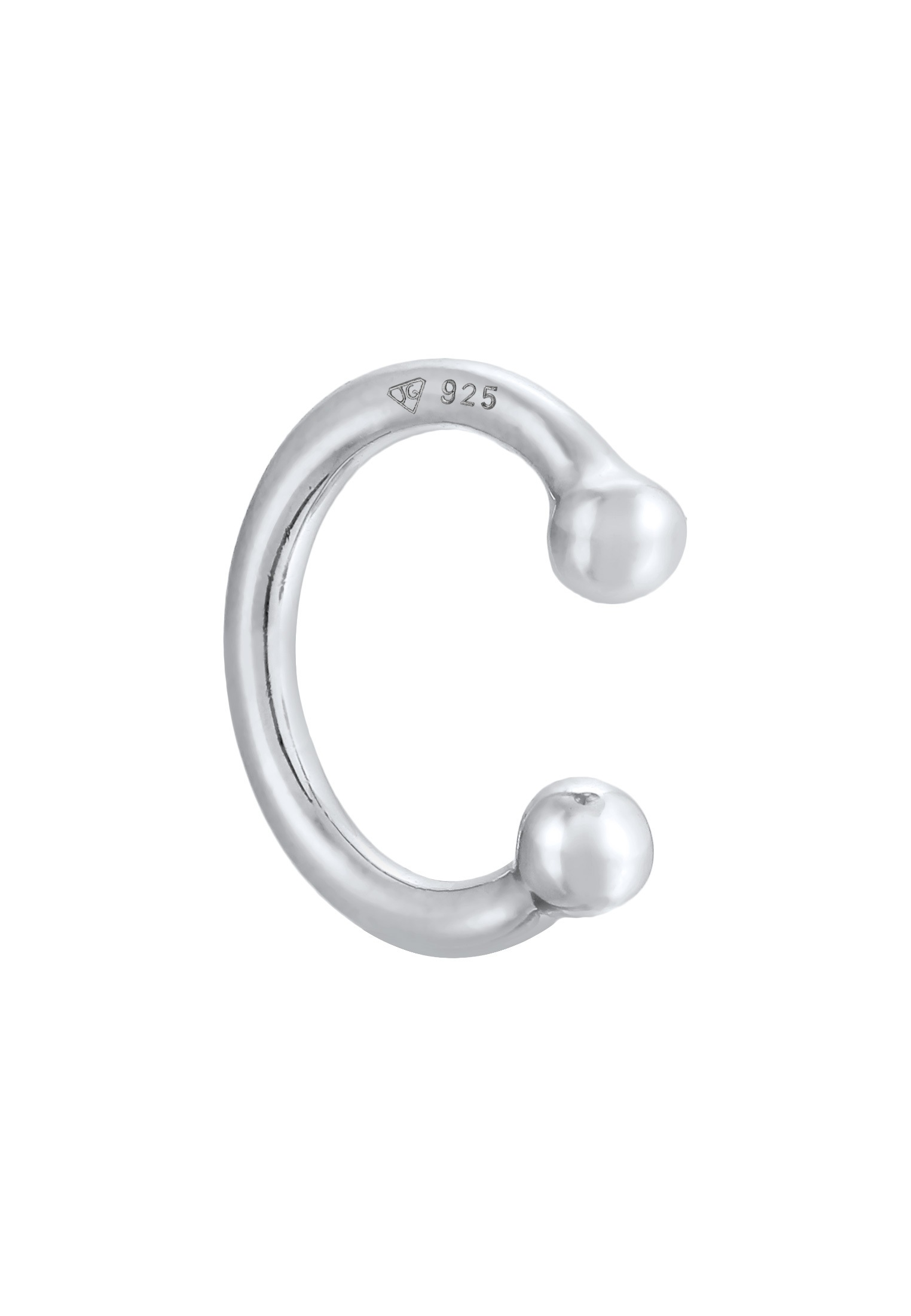 Elli Single-Ohrstecker »ClipOn Nasenpiercing Septum Basic Kugel 925 Silber«