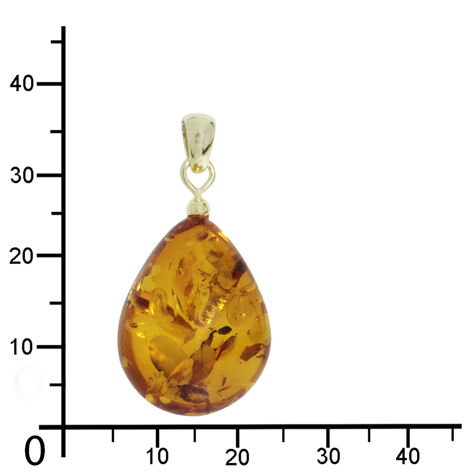 OSTSEE-SCHMUCK Kettenanhänger »Ostsee-Schmuck Anhänger Tropfen ca. 22 mm lang - Gold 585/000«, (1 tlg.)