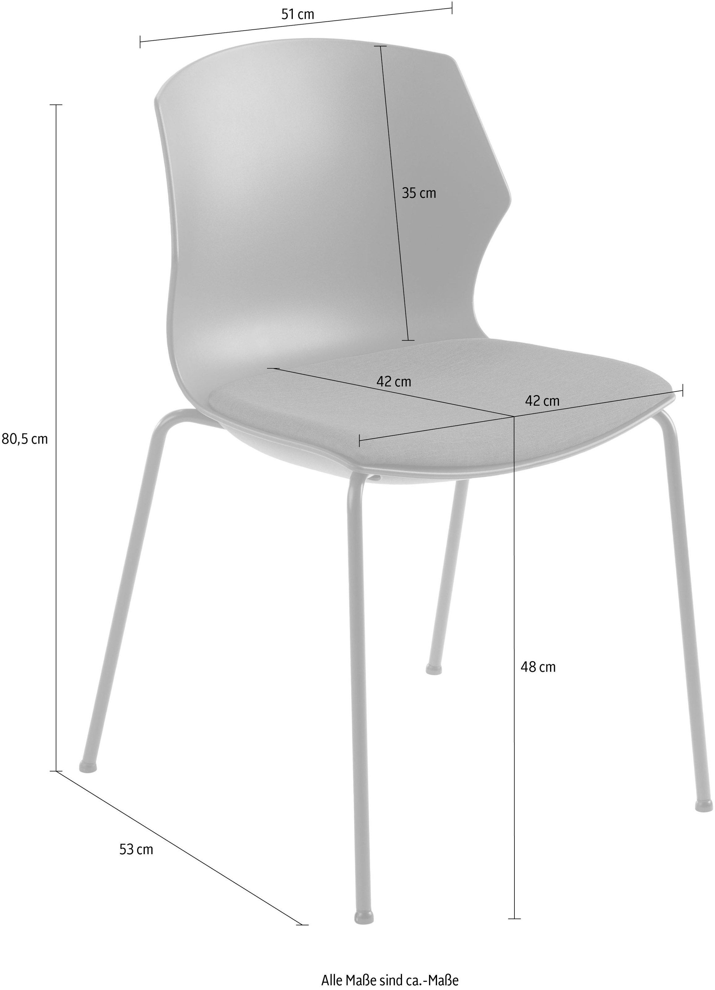 Mayer Sitzmöbel Stapelstuhl "Stapelstuhl myPRIMO" () Polyester stapelbar günstig online kaufen