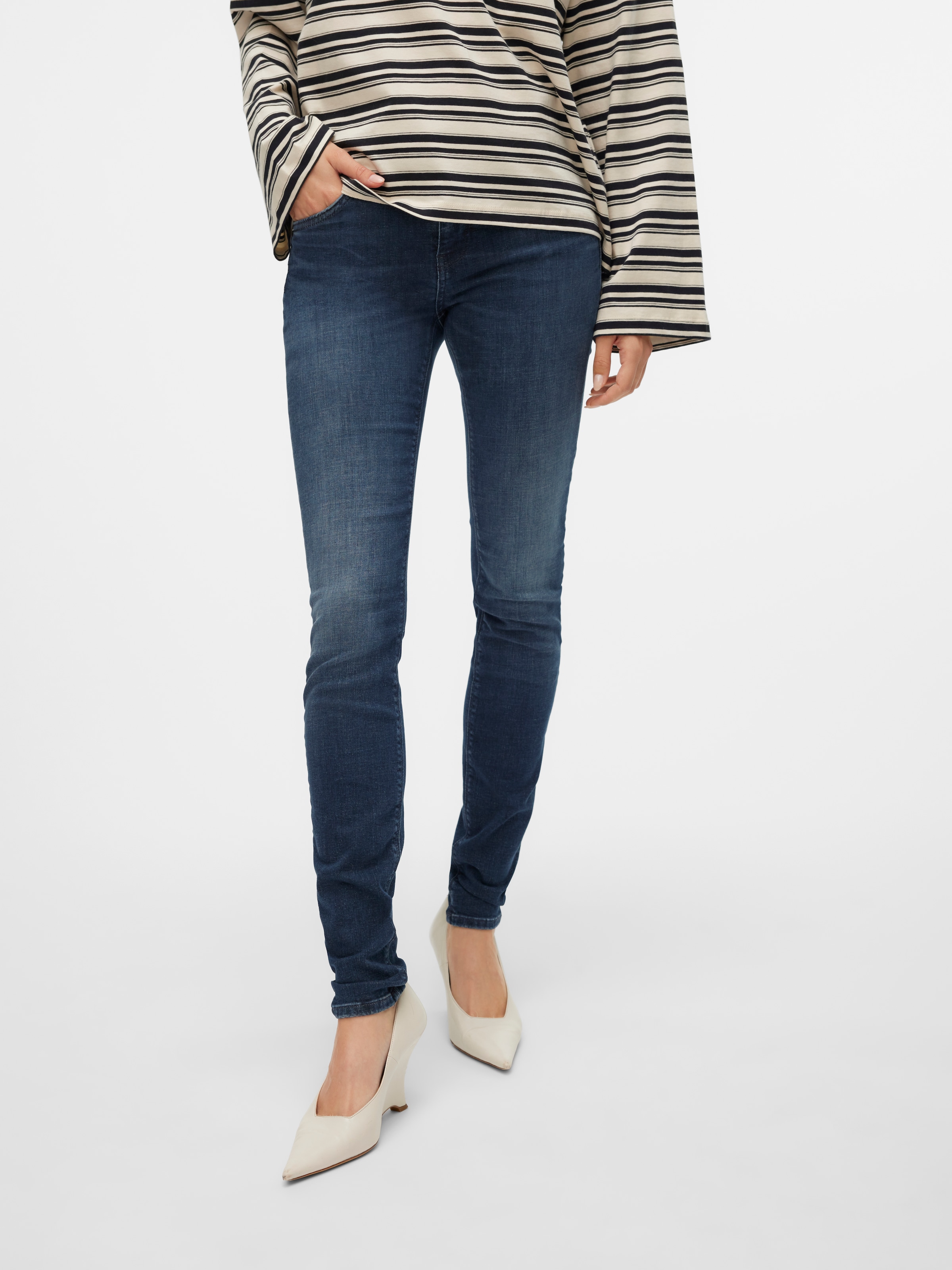 Vero Moda Slim-fit-Jeans "VMLUX MR SLIM JEANS RI392 GA NOOS" günstig online kaufen