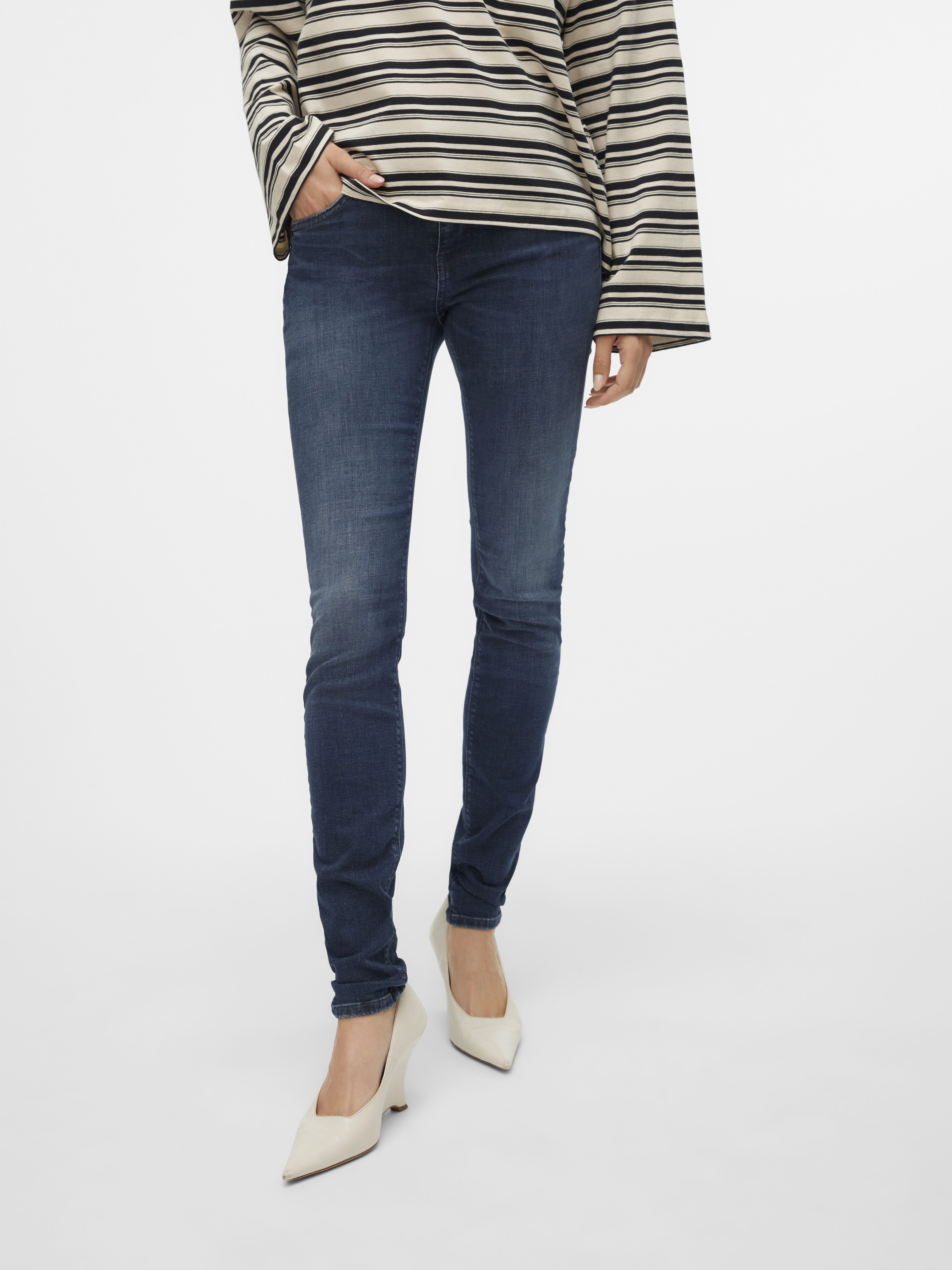 VERO MODA VMJUDY MR Slim Jegging VI133 Noos – Jeans Elasticizzati Nero – Taglia M Donna – Skinny Fit