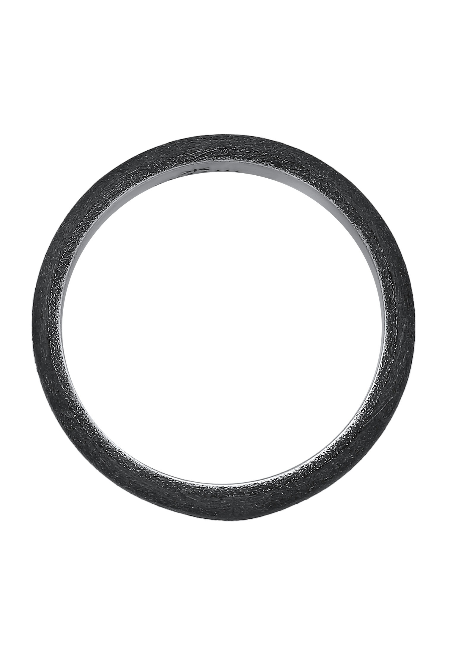 KUZZOI Herren Bandring Basic 925 Silber Schwarz Größe 54 3