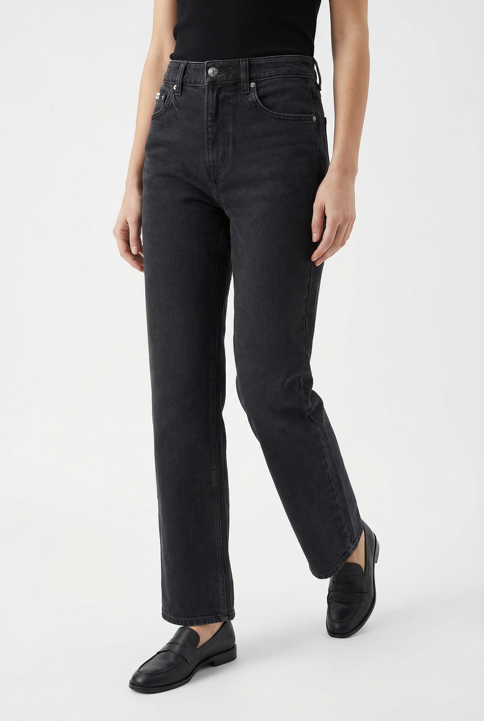 Calvin Klein Jeans "HGH RS STRGHT CK ESS" Mit Gürtelschlaufen