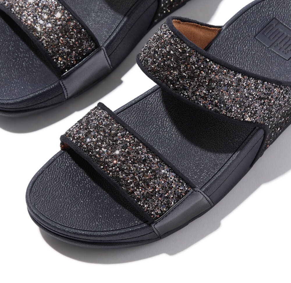 Fitflop Pantolette »LULU MULTI-TONAL GLITTER«, Badeschuh, Slides, Sandale mit Glitter