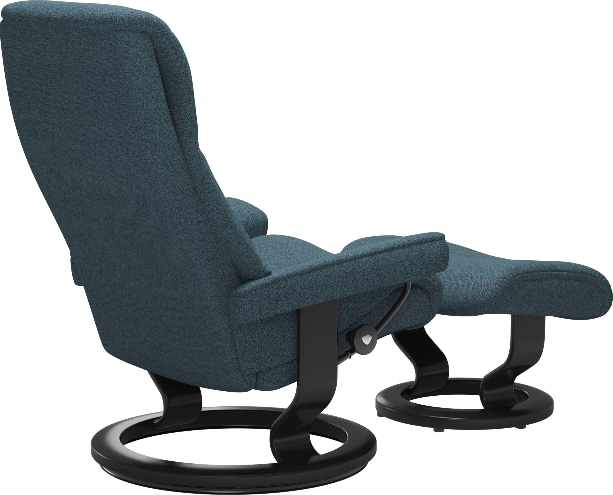 Stressless® Relaxsessel »View«, (Set, Relaxsessel mit Hocker), mit Classic Base, Größe M,Gestell Schwarz