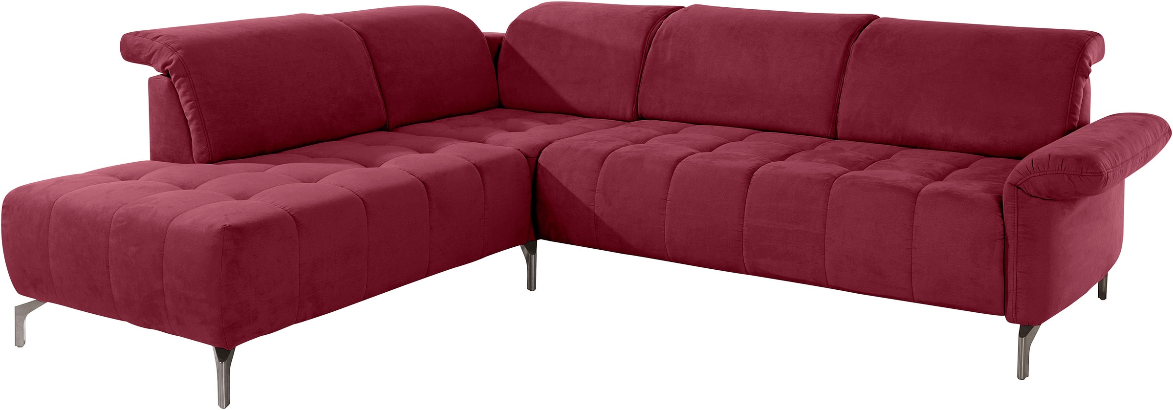 INOSIGN Ecksofa »Fresh L-Form«, Federkern, wahlweise Kopfteilverstellung und motorischer Vorziehsitz