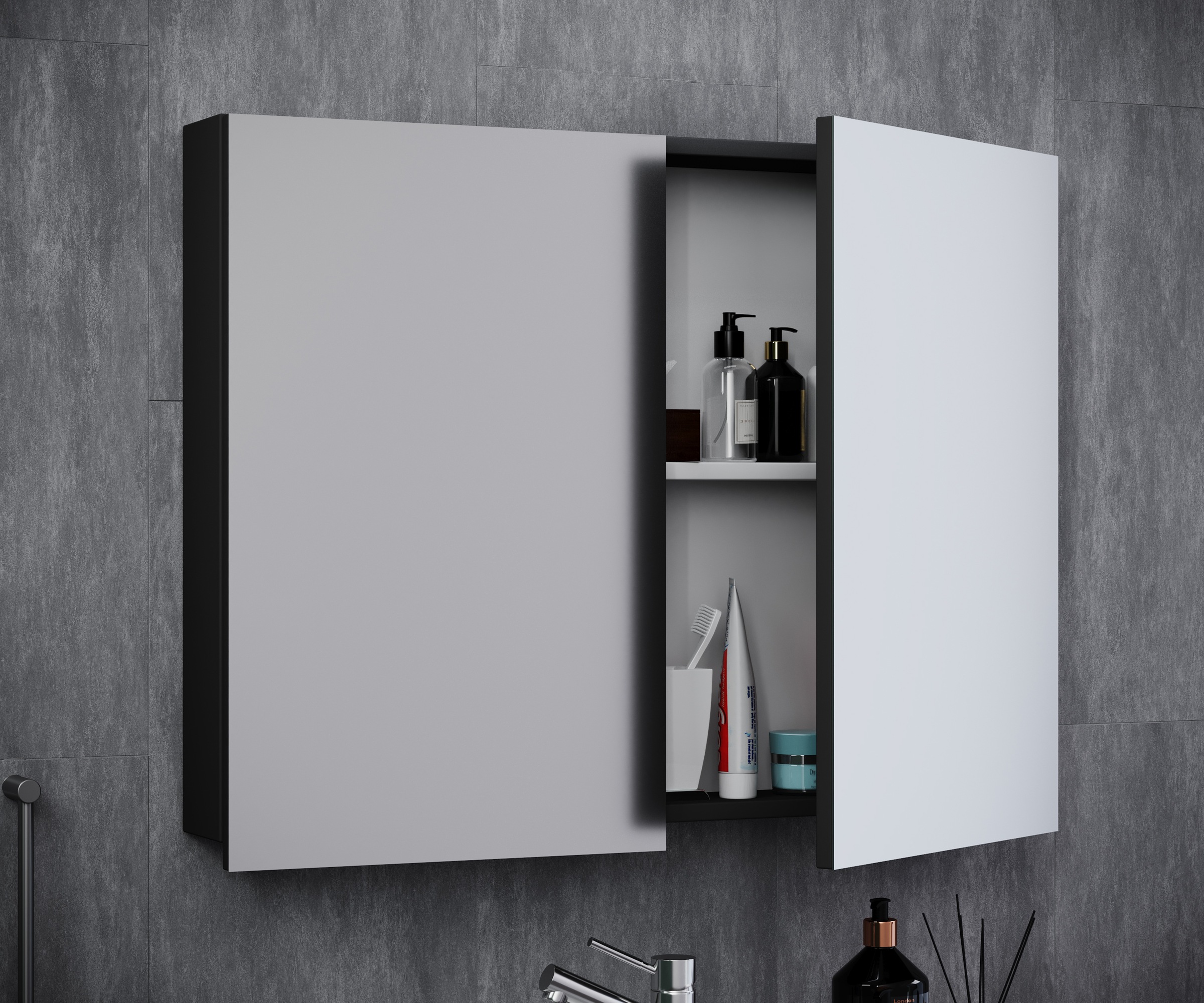 VCM Badspiegel »Spiegelschrank Spiegel Badezimmer Badinos 59x60 cm«