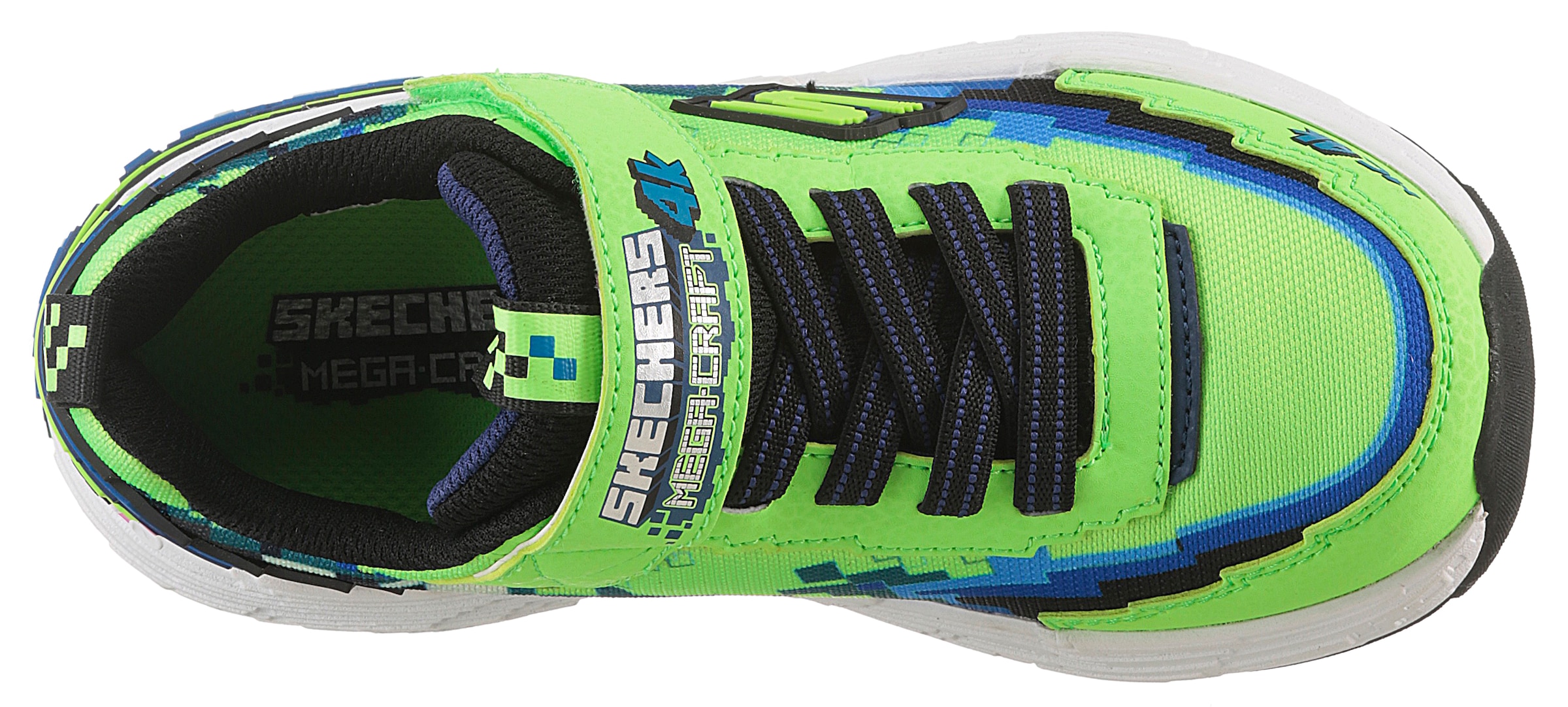 Skechers Sneaker »MEGA-CRAFT 4K«, Klettschuh im coolen Pixel-Look, Größenschablone zum Download