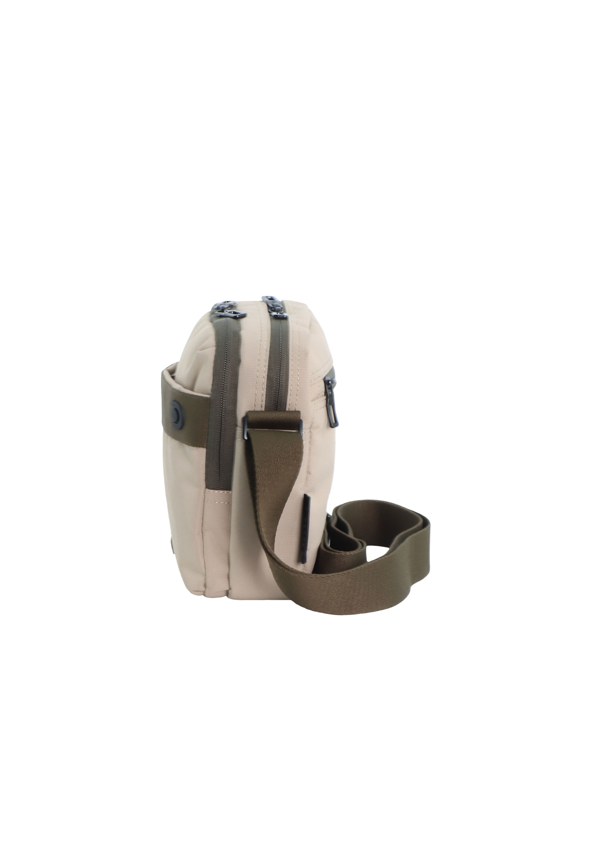 Schultertasche DISCOVERY "Downtown", Damen, Gr. B/H/T: 18,5cm x 18,5cm x 7cm, sand, Kunstfaser, mehrfarbig, Taschen Schultertasche, mit RFID-Sicherheitsfach 3
