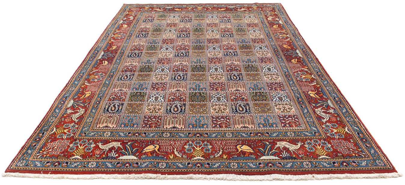 morgenland Hochflor-Läufer "Meymeh Medaillon Rosso scuro 192 x 106 cm", rechteckig, Unikat mit Zertifikat