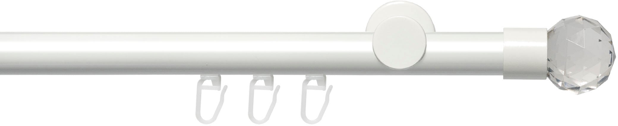 Liedeco Gardinenstange »Innenlaufgarnitur 20 mm Power Facettkugel«, 1 läufig -läufig, Fixmaß, Gardinenstange Komplett | BAUR