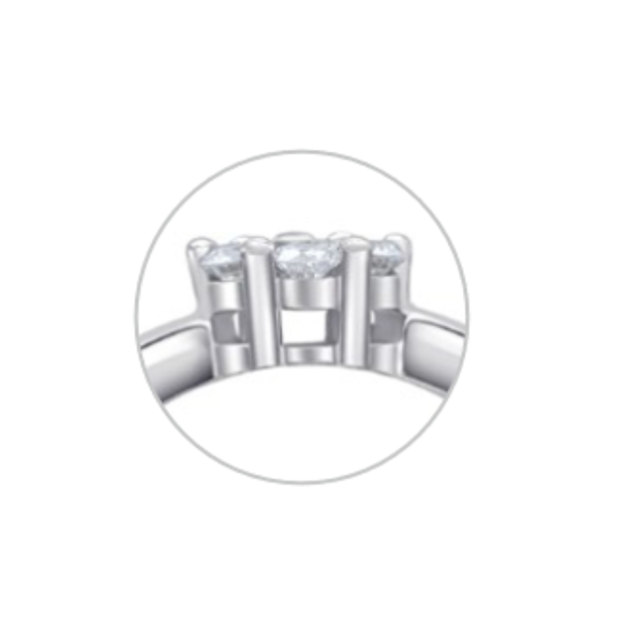 ONE ELEMENT Diamantring »0,25 ct Diamant Brillant Invisible Ring aus 585 Weißgold«, Damen Gold Schmuck Invisible