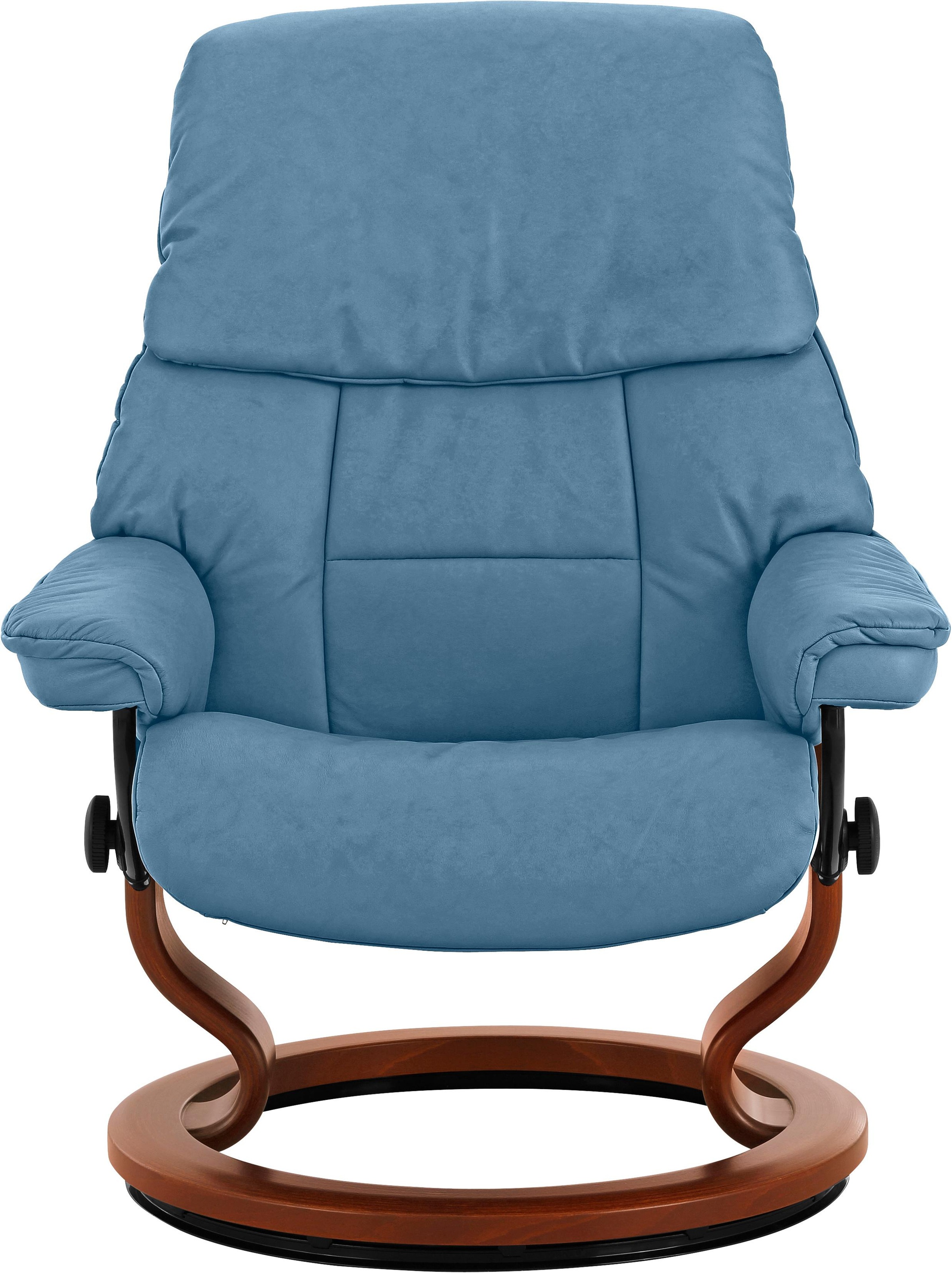 Thumbnail - Stressless Relaxsessel "Ruby" Set, Relaxsessel mit Hocker, mit Classic Base, Größe S, Gestell Eiche, Wenge, Braun & Schw...