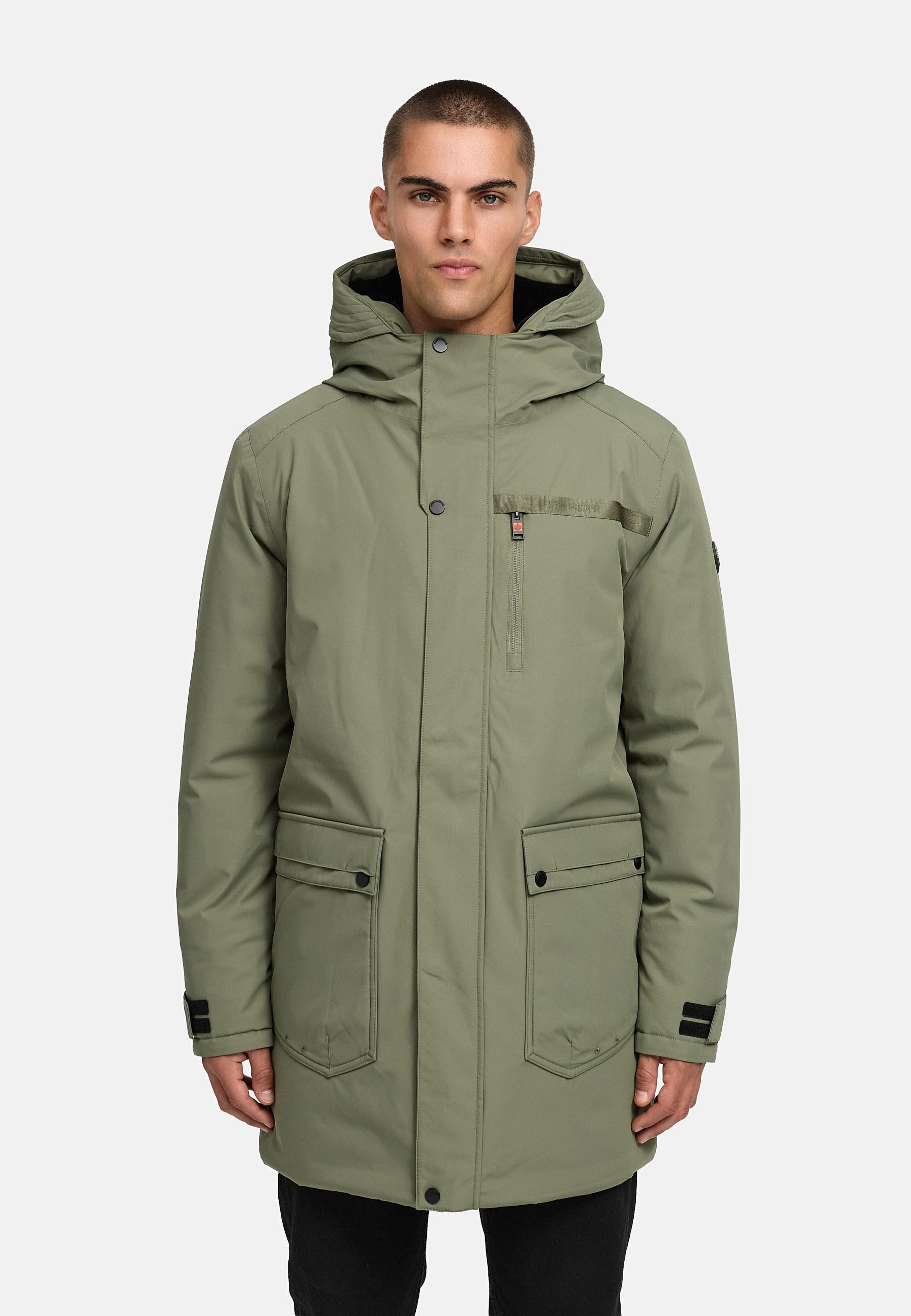 Stone Harbour Wintermantel »Netaan XX« Herren Kurzmantel mit kuscheliger Kapuze