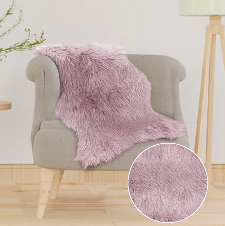 my home Hochflor-Teppich "Valeria Fellteppich kuschelig" fellförmig 60 mm H günstig online kaufen