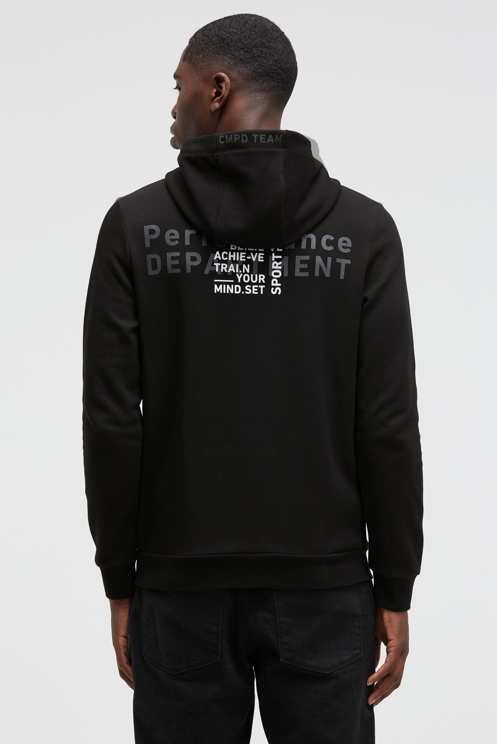 CAMP DAVID Kapuzensweatshirt Kapuze mit verstellbarem Gummizug