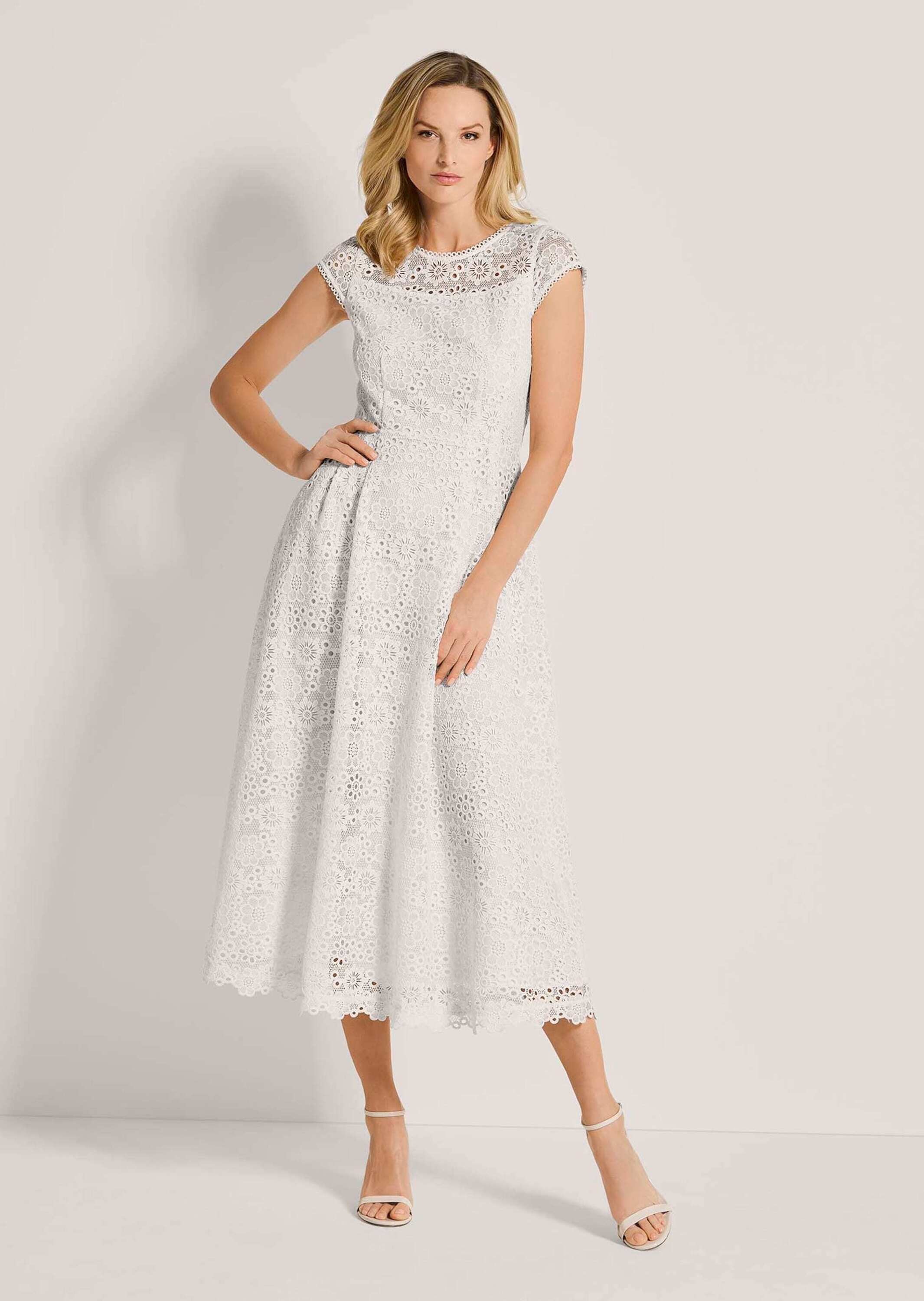 MADELEINE Midikleid "Spitzenkleid Romantisches Festtagskleid mit Spitzenbor günstig online kaufen