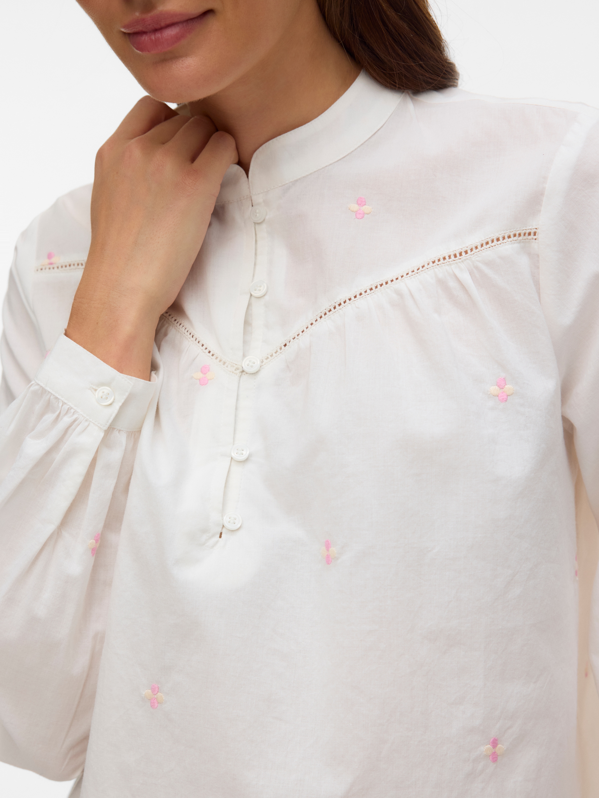 Vero Moda Langarmbluse »VMIRIS LS TOP NOOS« Baumwolle, allover bestickt