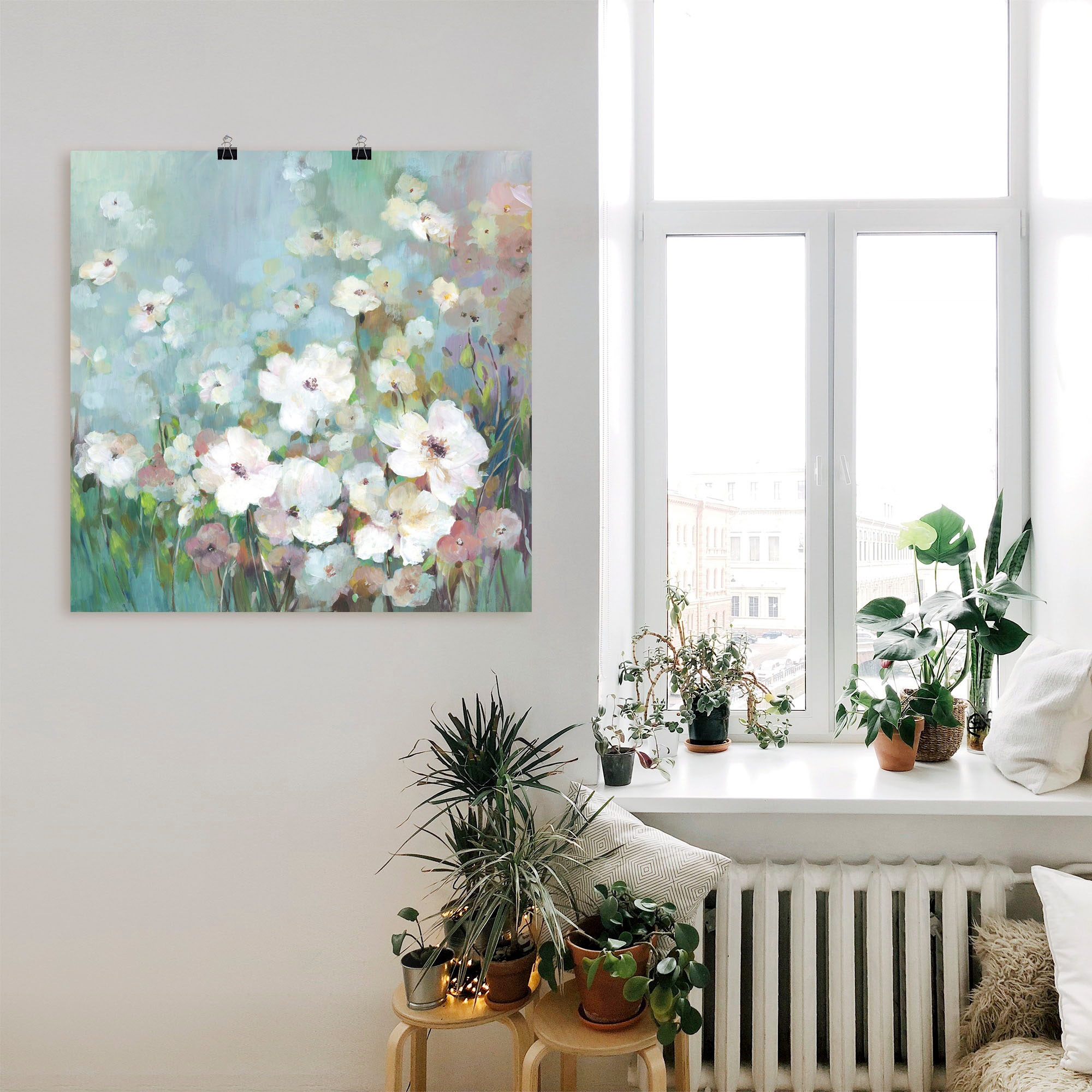 Artland Wandbild "Feldblumengarten", Blumenwiese, (1 St.), als Leinwandbild günstig online kaufen