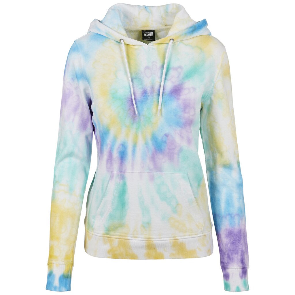 URBAN CLASSICS Kapuzenpullover »Urban Classics Damen Ladies Tie Dye Hoody«, (1 tlg.)