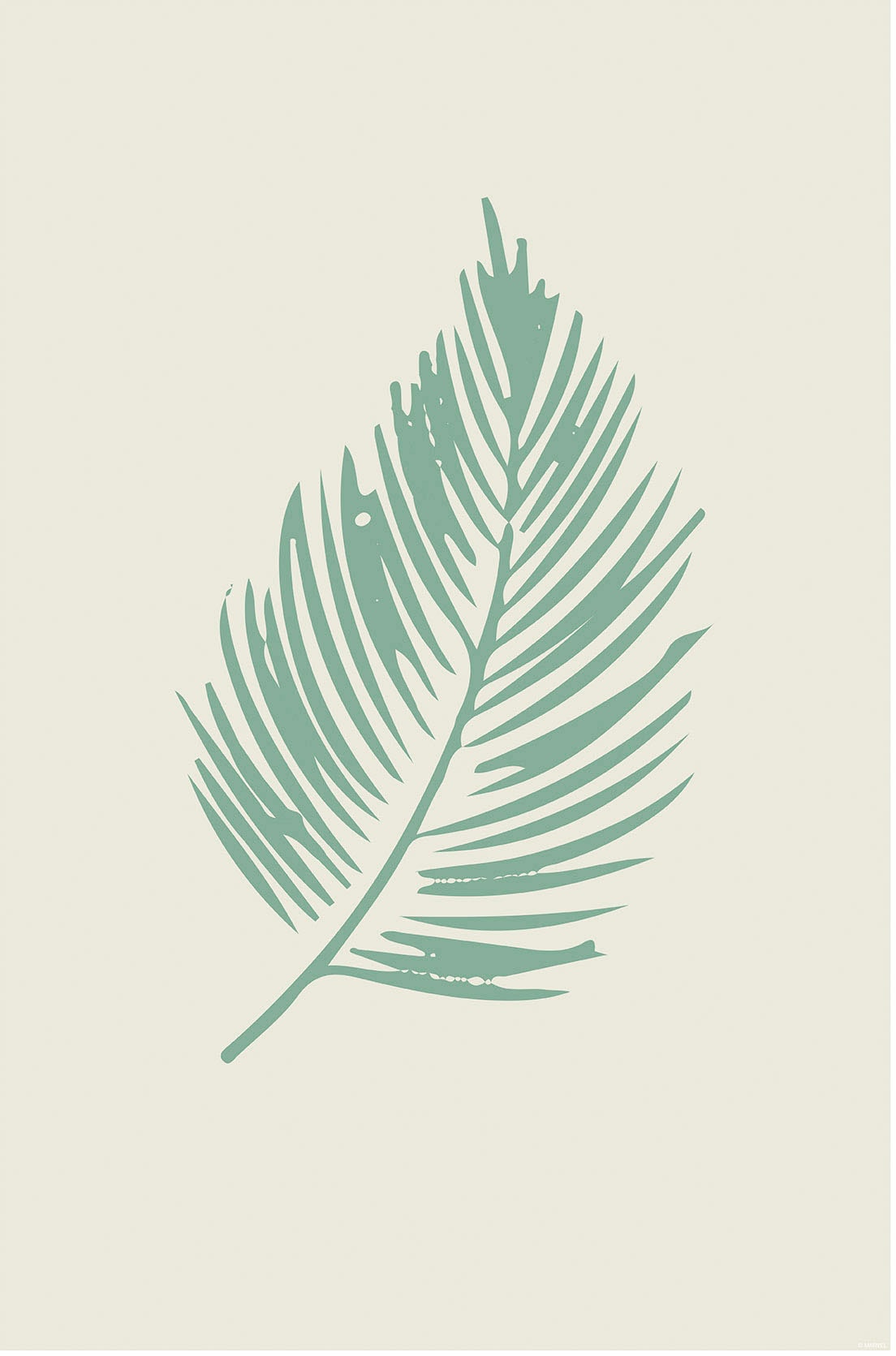 Komar Bild "Winter Tropics Black Panther Palm Leaf" Tiere 1 Stk. tlg. Wandb günstig online kaufen